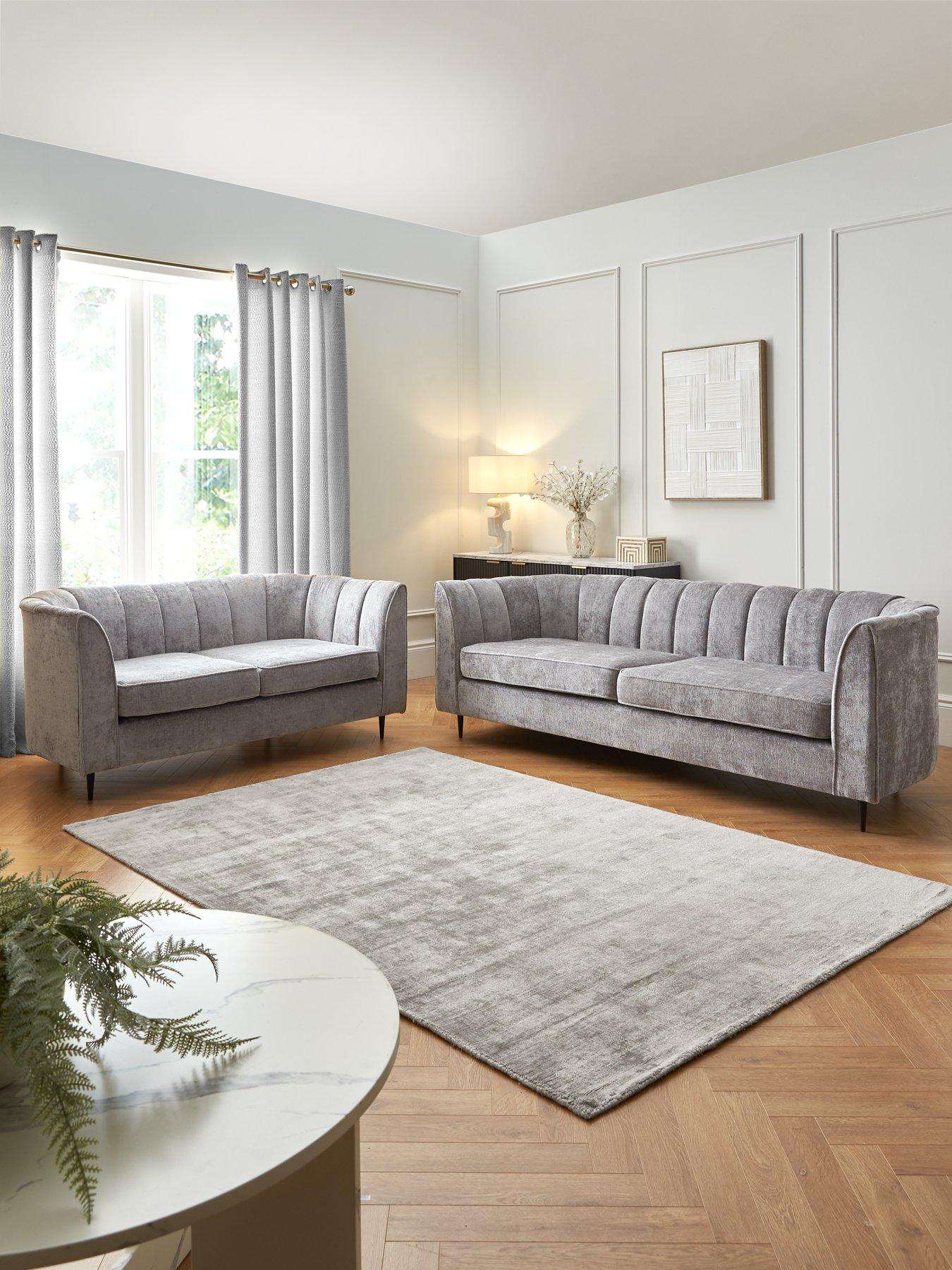 The Very Collection Guild Fabric 3 + 2 Seater Sofa Set (Buy  &  SAVE!) - Grey - FSC® Certified