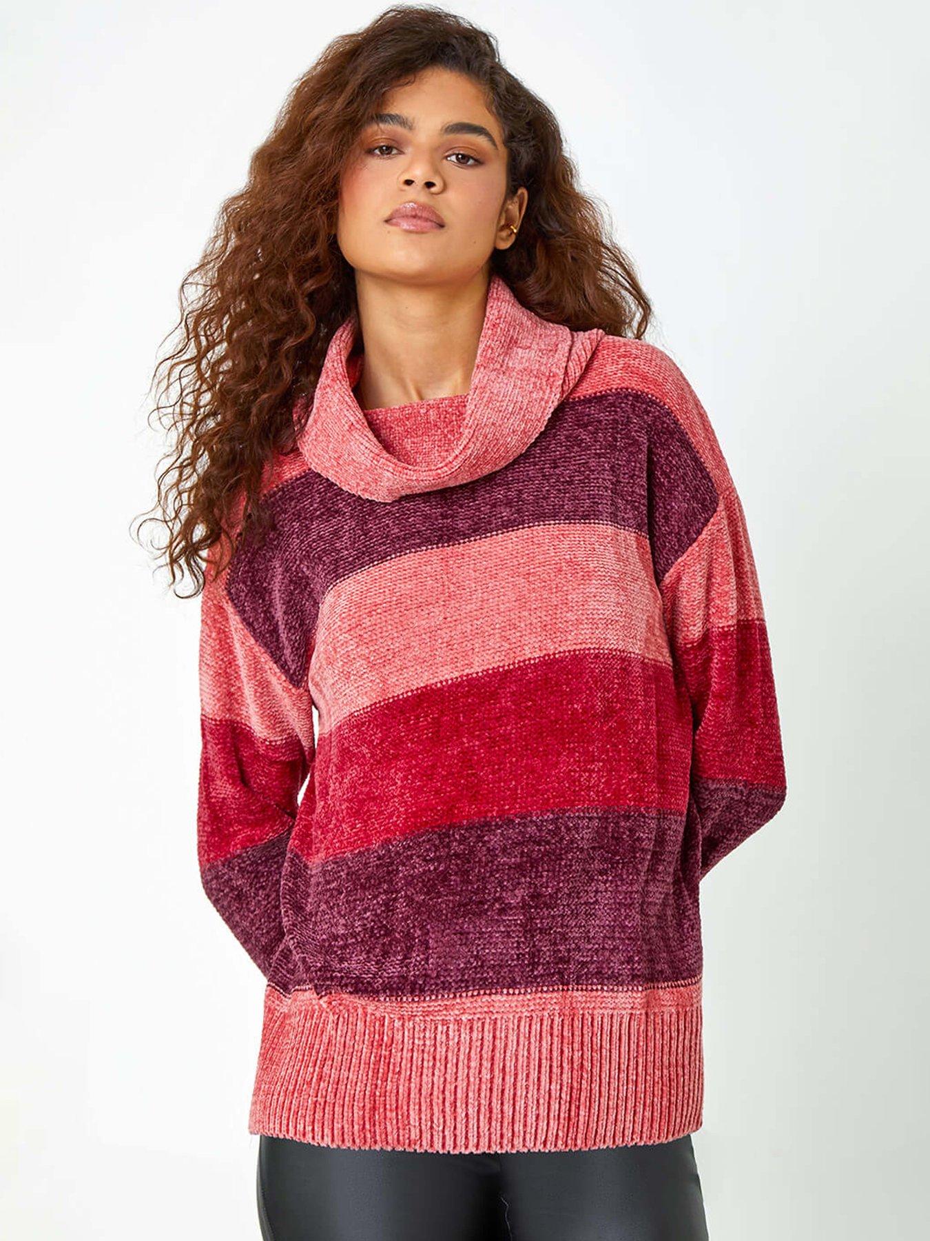 Dorothy Perkins Check Stitch Crew Neck Jumper littlewoods