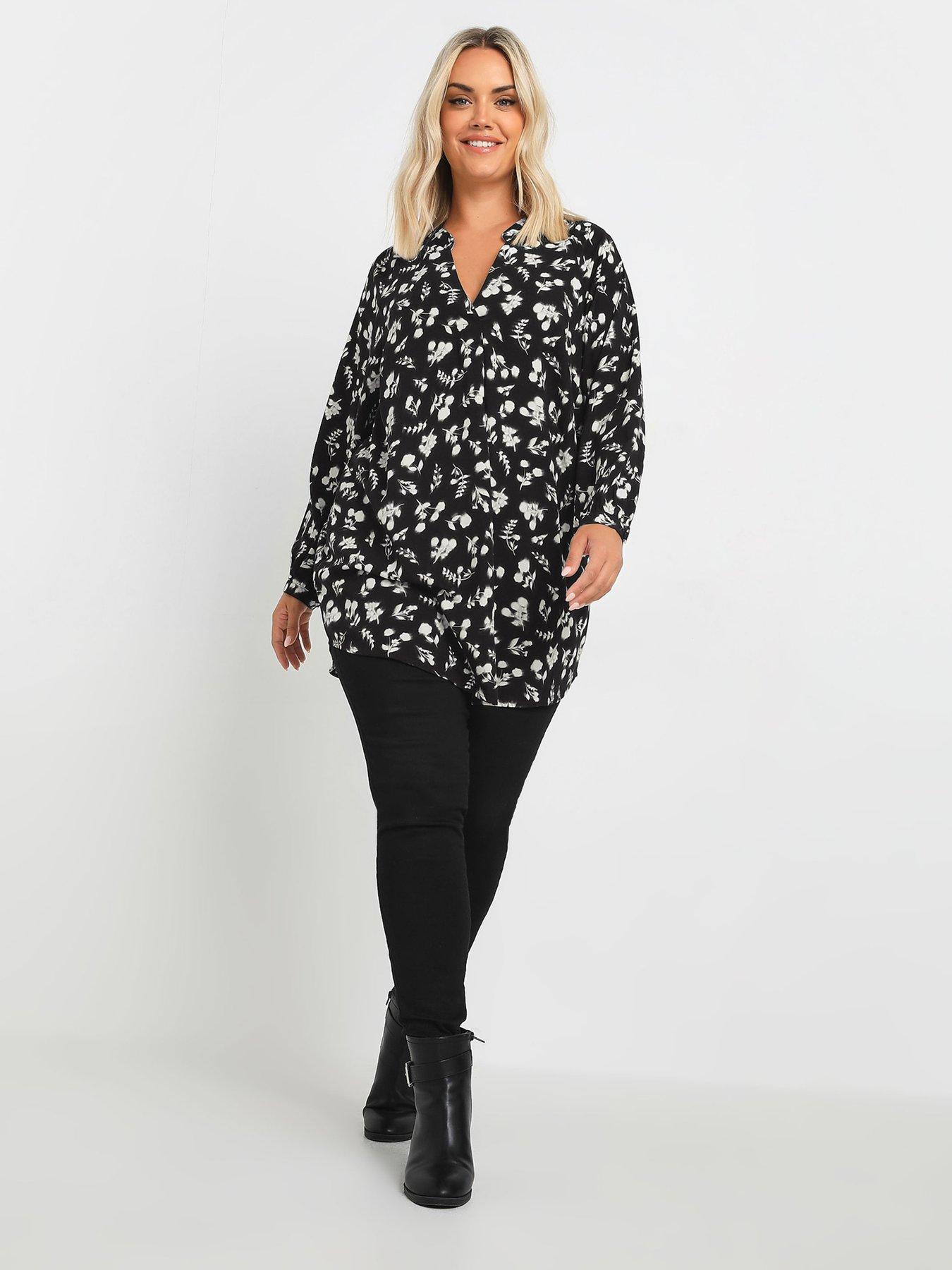  image of yours-curve-textured-tunic-black