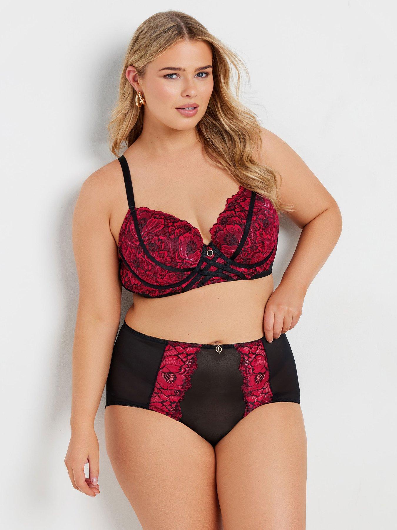  image of yours-curve-three-tone-padded-plunge-bra