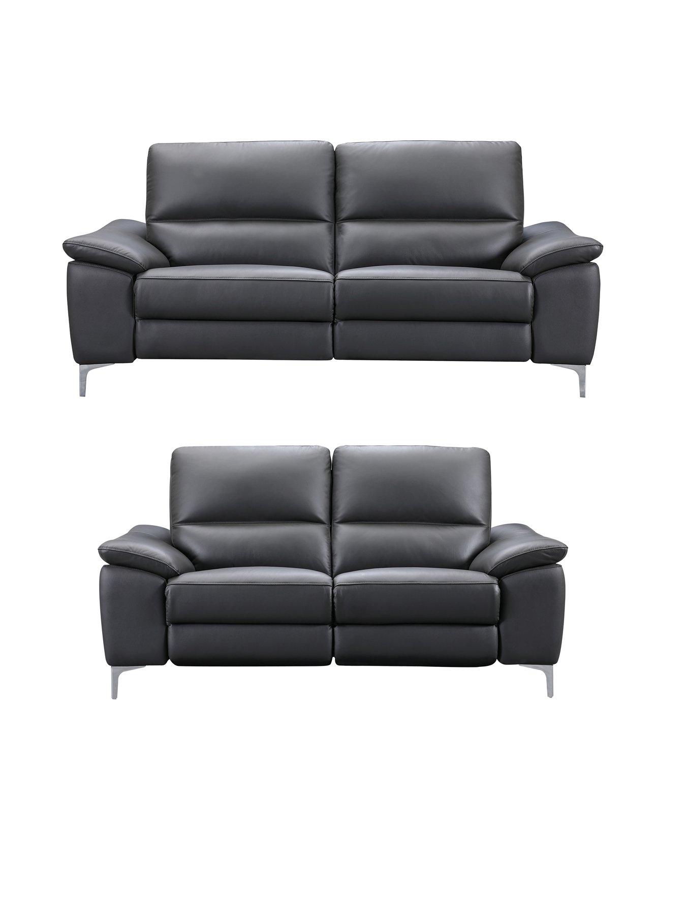 Very Home Pavilion 3 + 2 Seater Leather Power Recliner Sofa