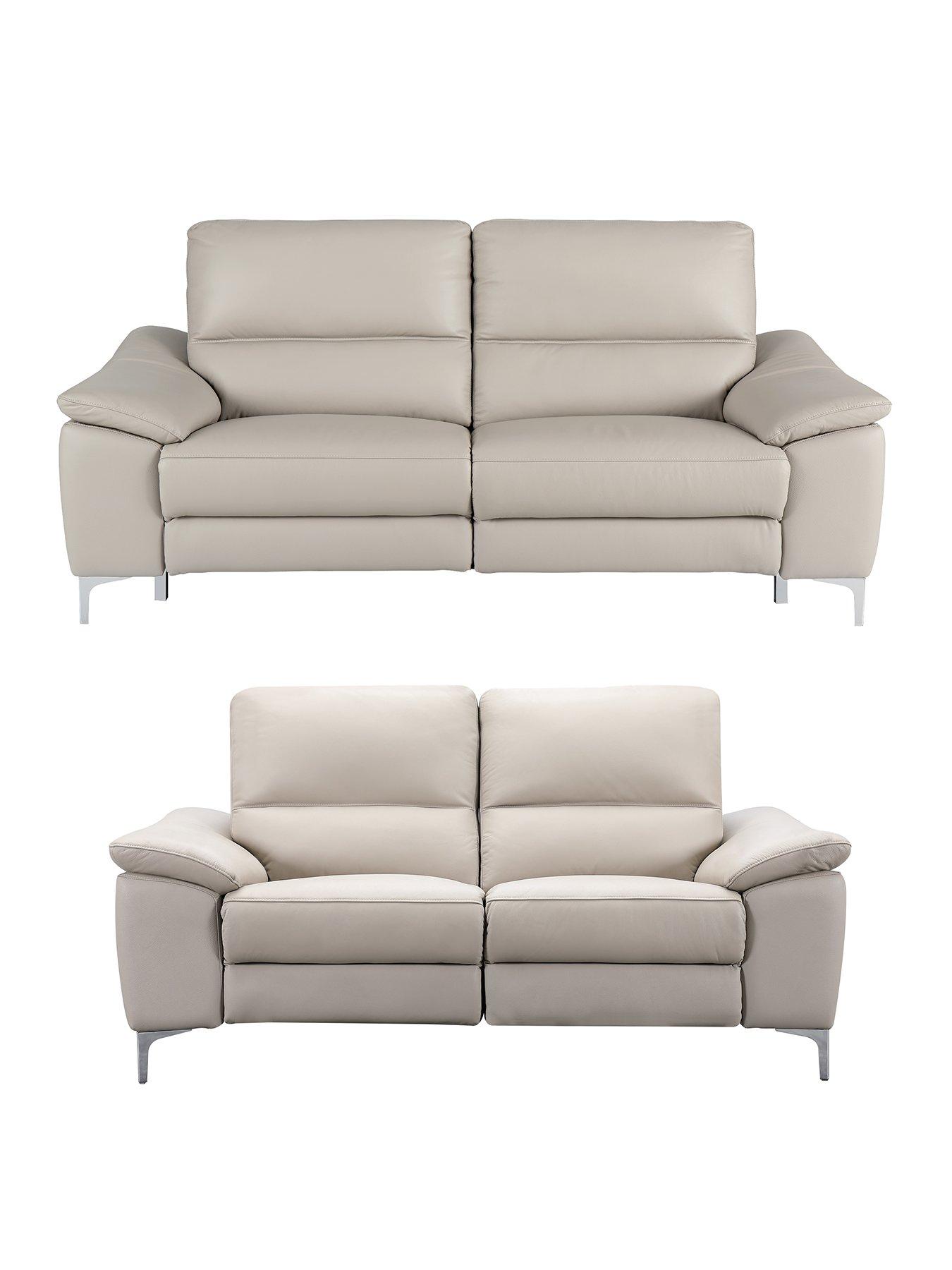 The Very Collection Pavilion Leather/Faux Leather 3 + 2 Seater Power Recliner Sofa Set (Buy  &  SAVE!) - FSC® Certified