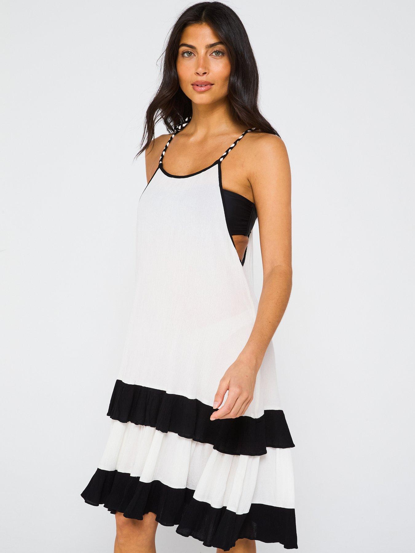 v-by-very-colourblock-tie-shoulder-tiered-dress