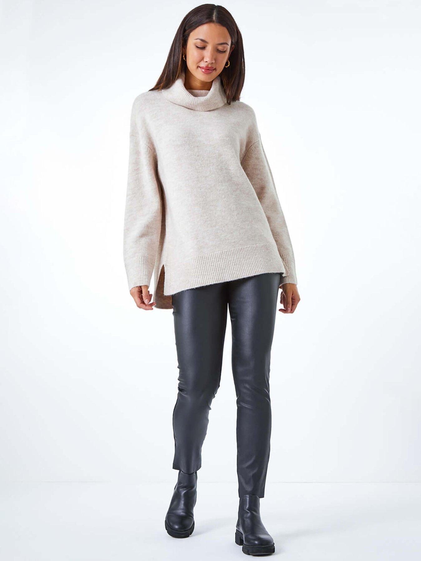 Image 3 of 5 of Roman Cosy Feel Turtleneck Jumper - Natural