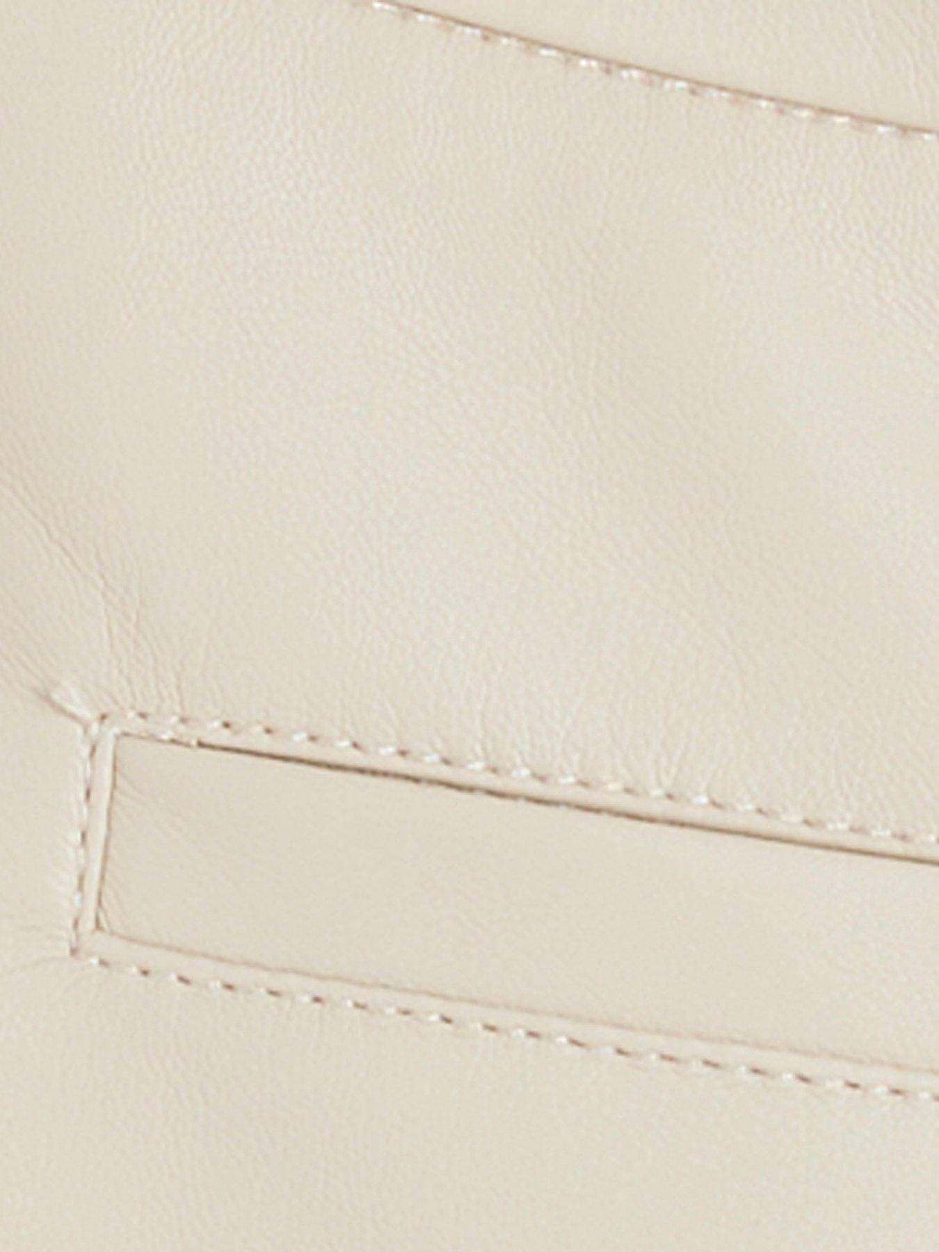 Image 6 of 6 of River Island Tailored PU Shorts - Beige