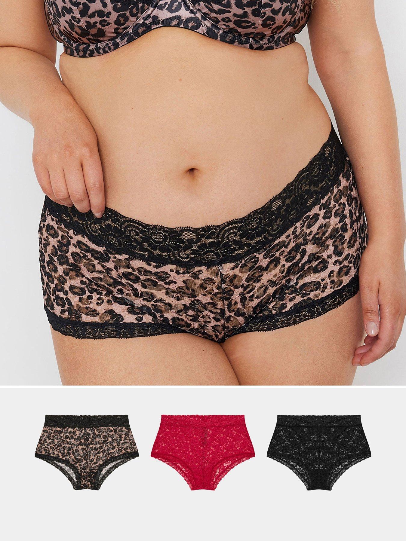 Image 1 of 4 of Yours Curve 3 Pack Lace Shorts