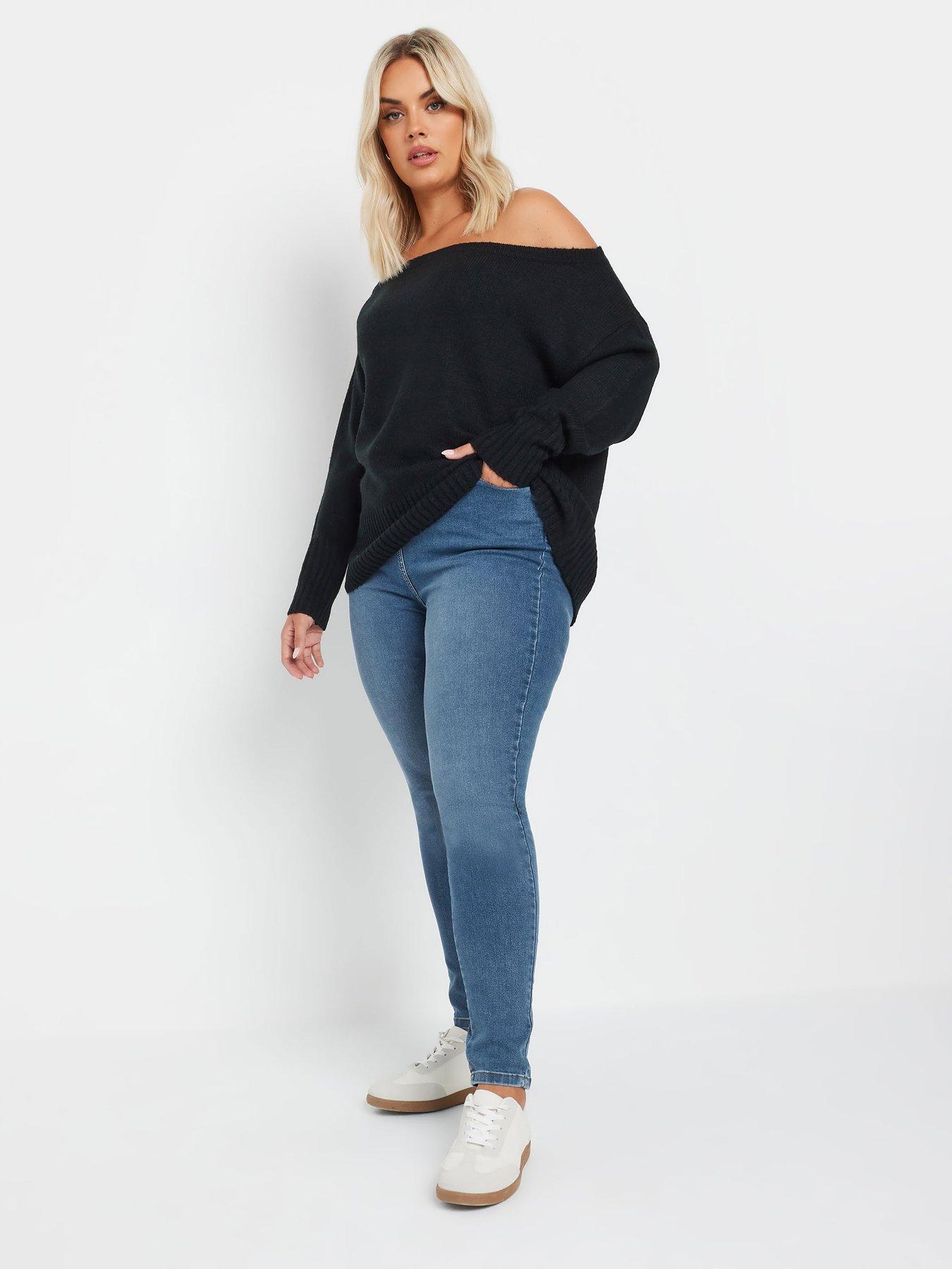 Image 3 of 4 of Yours Curve Mid Blue Ava Jean 30"