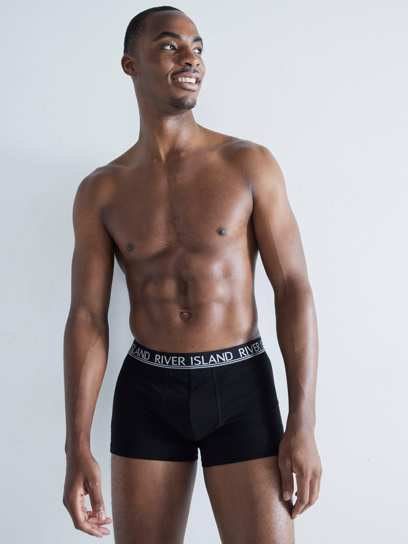 Metallic Double Tipped Waistband Briefs Black