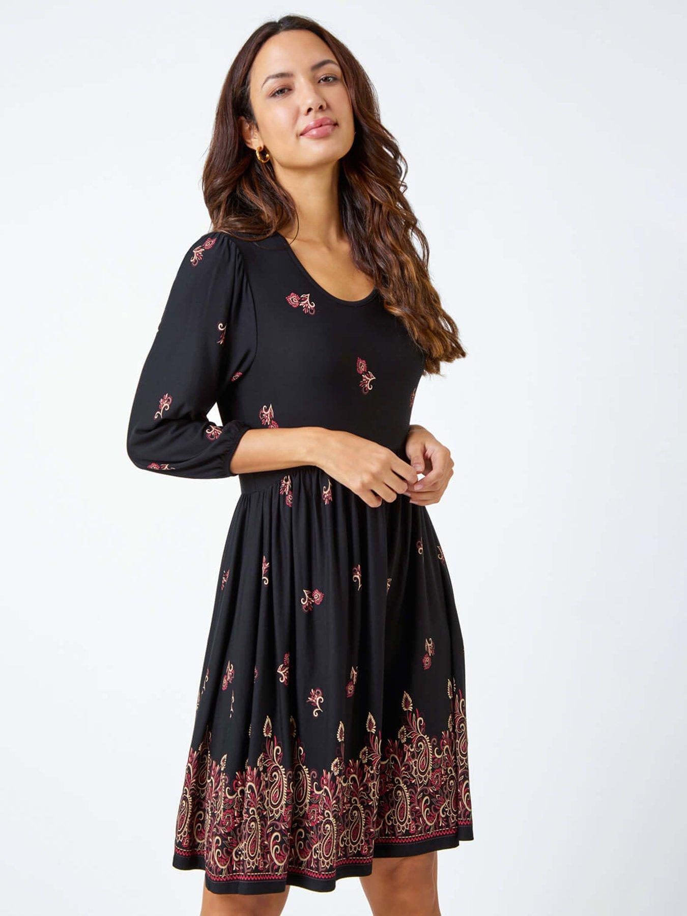 roman-paisley-border-print-jersey-dress-copper