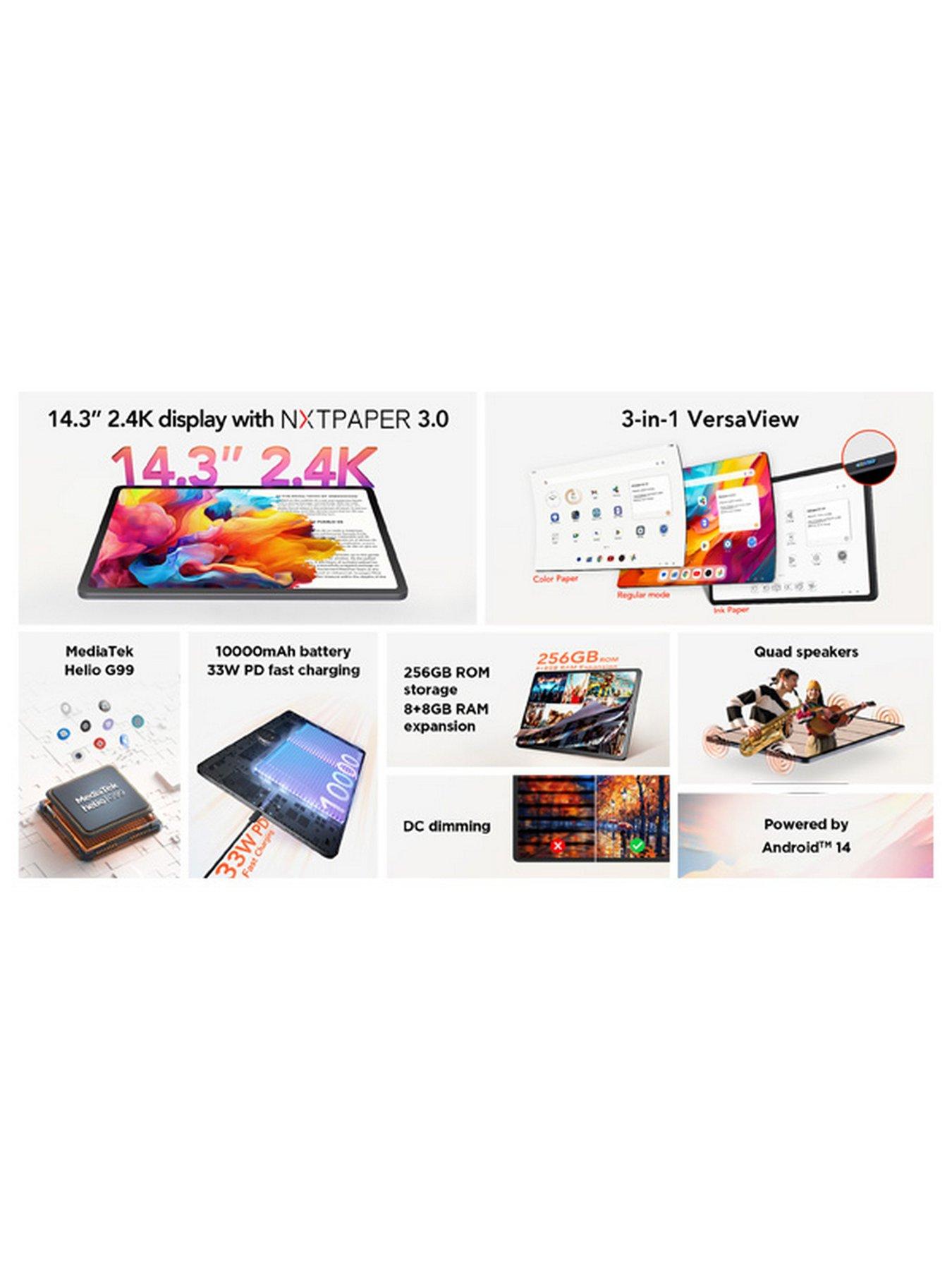  image of tcl-nxtpaper-14nbspandroid-tablet-256gbnbspwith-folio-case-and-pen