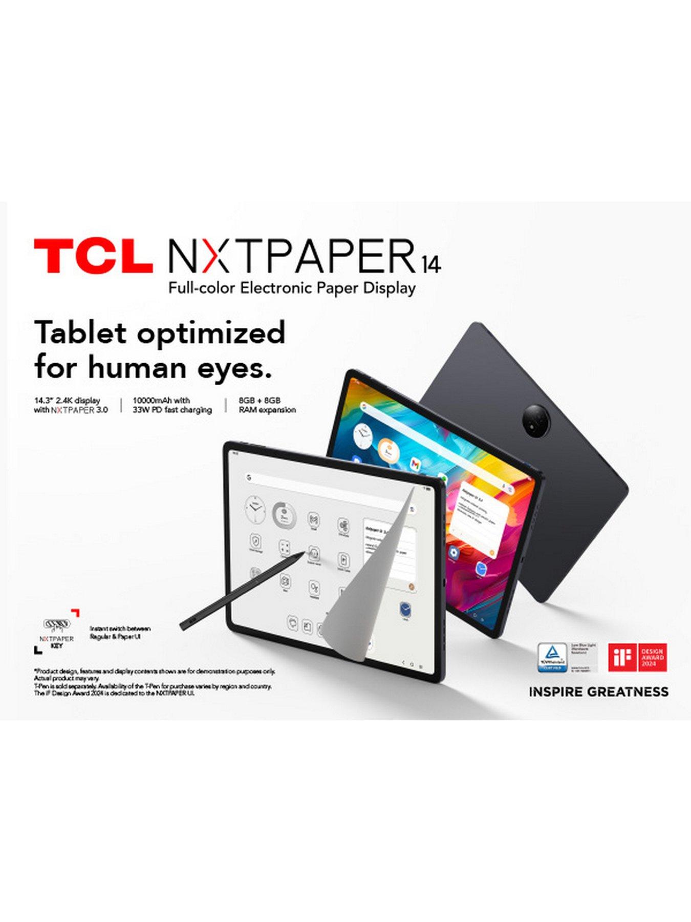  image of tcl-nxtpaper-14nbspandroid-tablet-256gbnbspwith-folio-case-and-pen