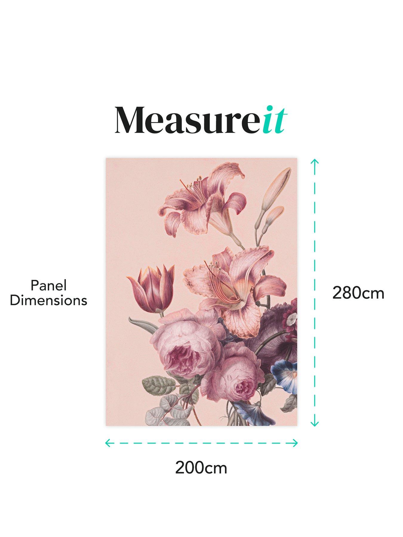 Image 3 of 4 of Art For The Home Antique Floral Mural - Blush