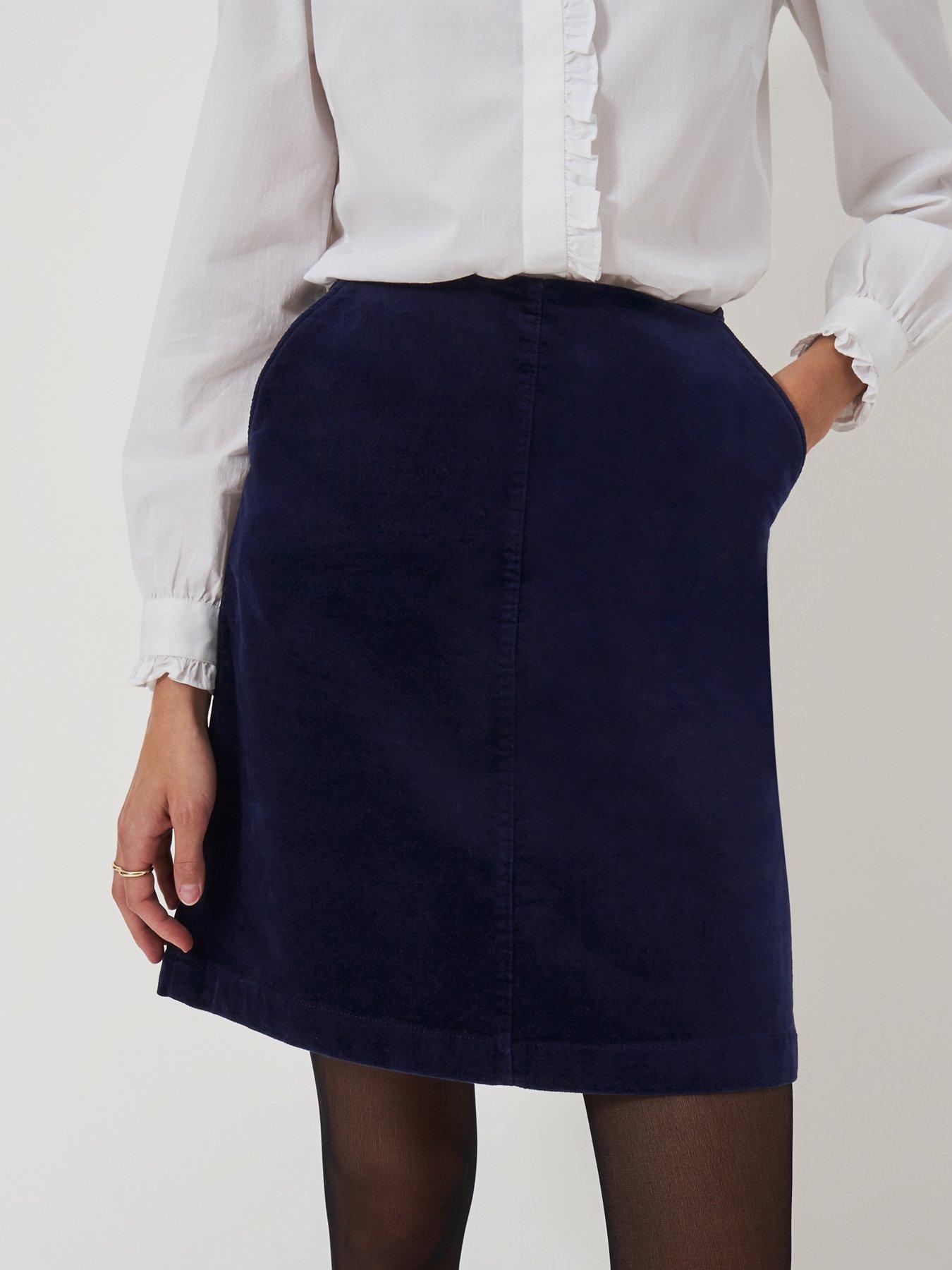 undefined Velvet Mini Skirt - Blue