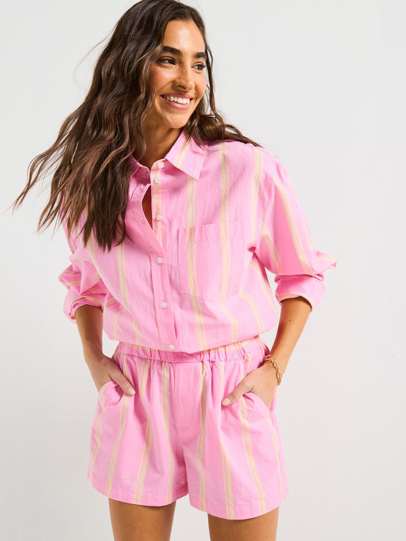 v-by-very-pink-striped-playsuit