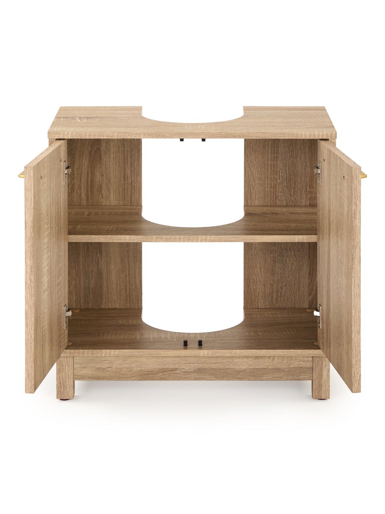 Very Home Lotus Pannelled Under Sink Bathroom Cabinet - Oak - FSC ...
