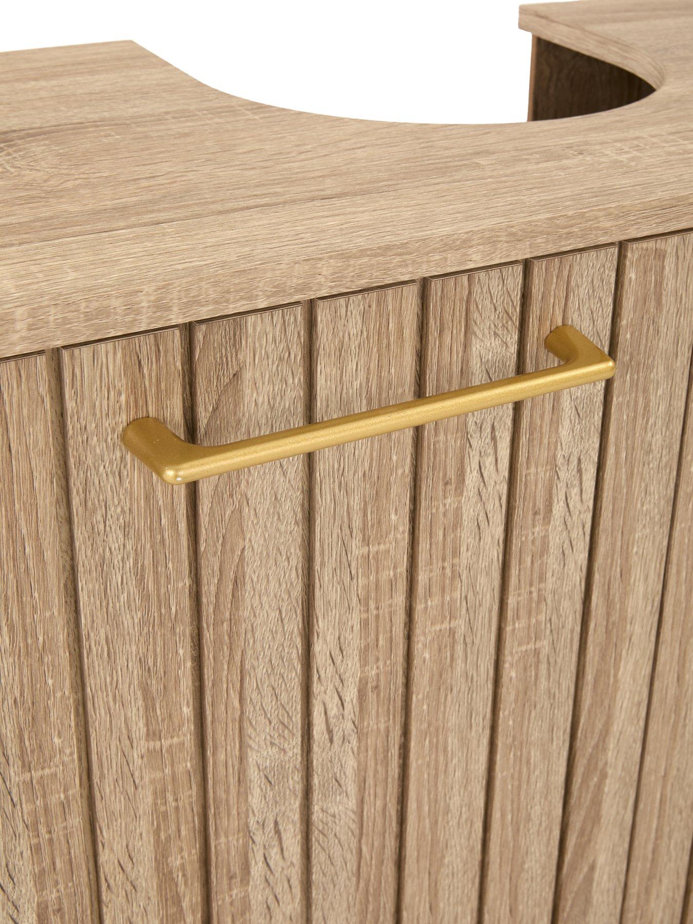 Very Home Lotus Pannelled Under Sink Bathroom Cabinet - Oak - FSC ...