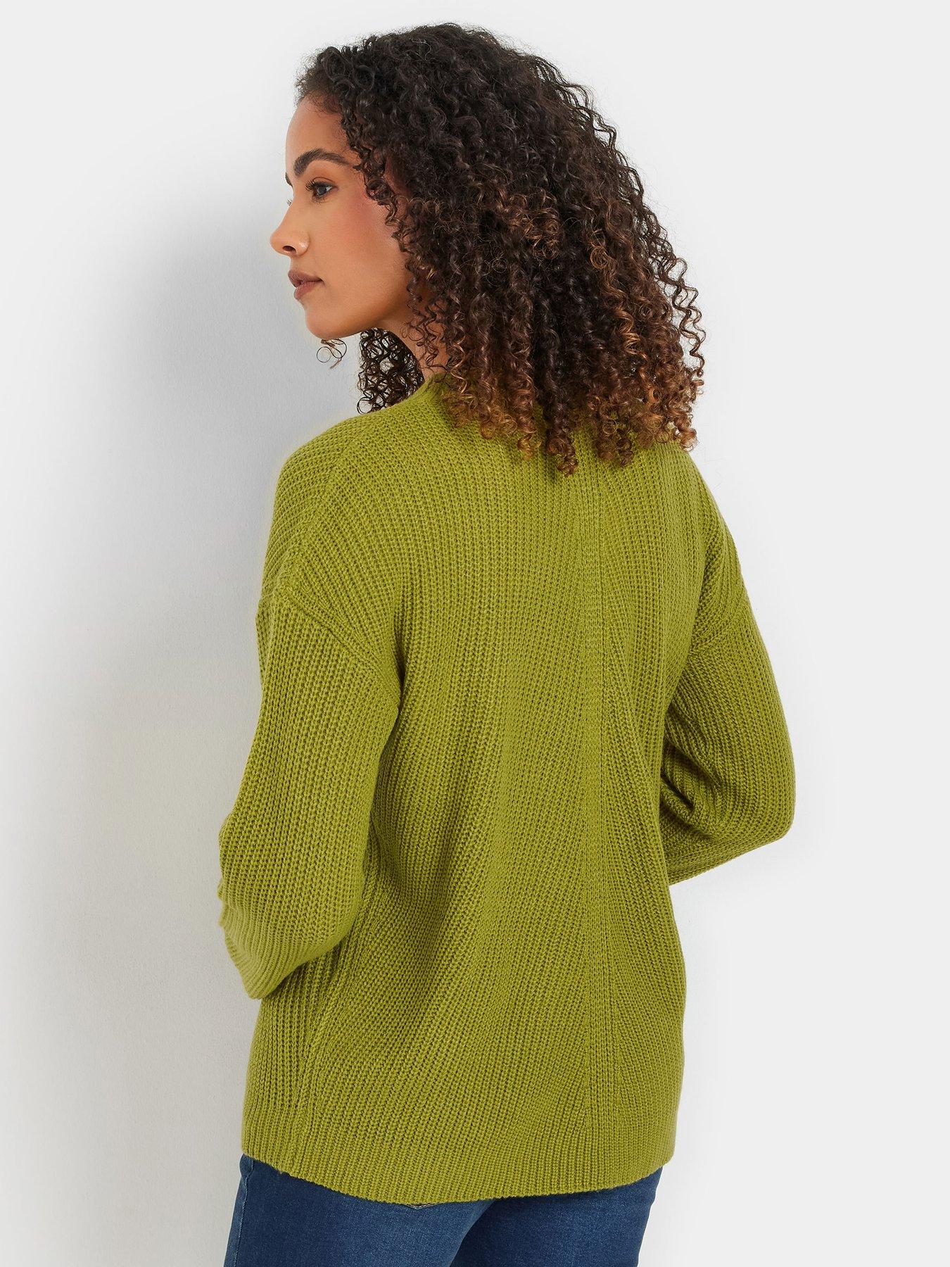  image of mco-funnel-neck-stitch-jumper-green
