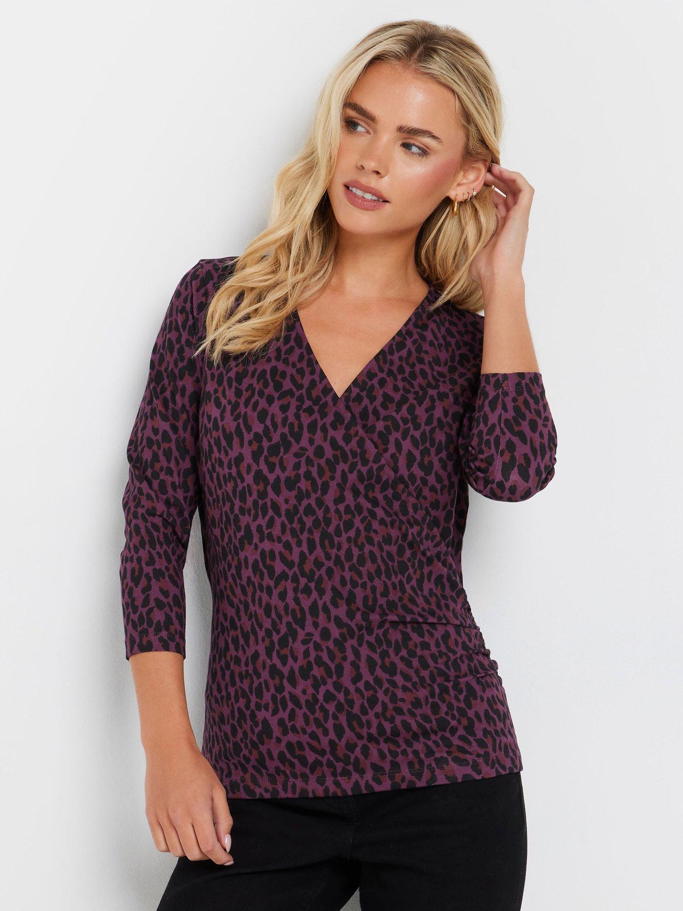 mco-petite-animal-wrap-top-purple
