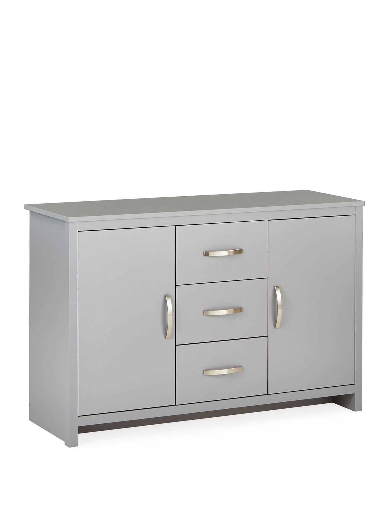Image 3 of 7 of Very Home Ely 2&nbsp;Piece Package -&nbsp;2 Door, 3 Drawer Sideboard and TV Unit&nbsp;- Fits up to 43 inch TV - Grey