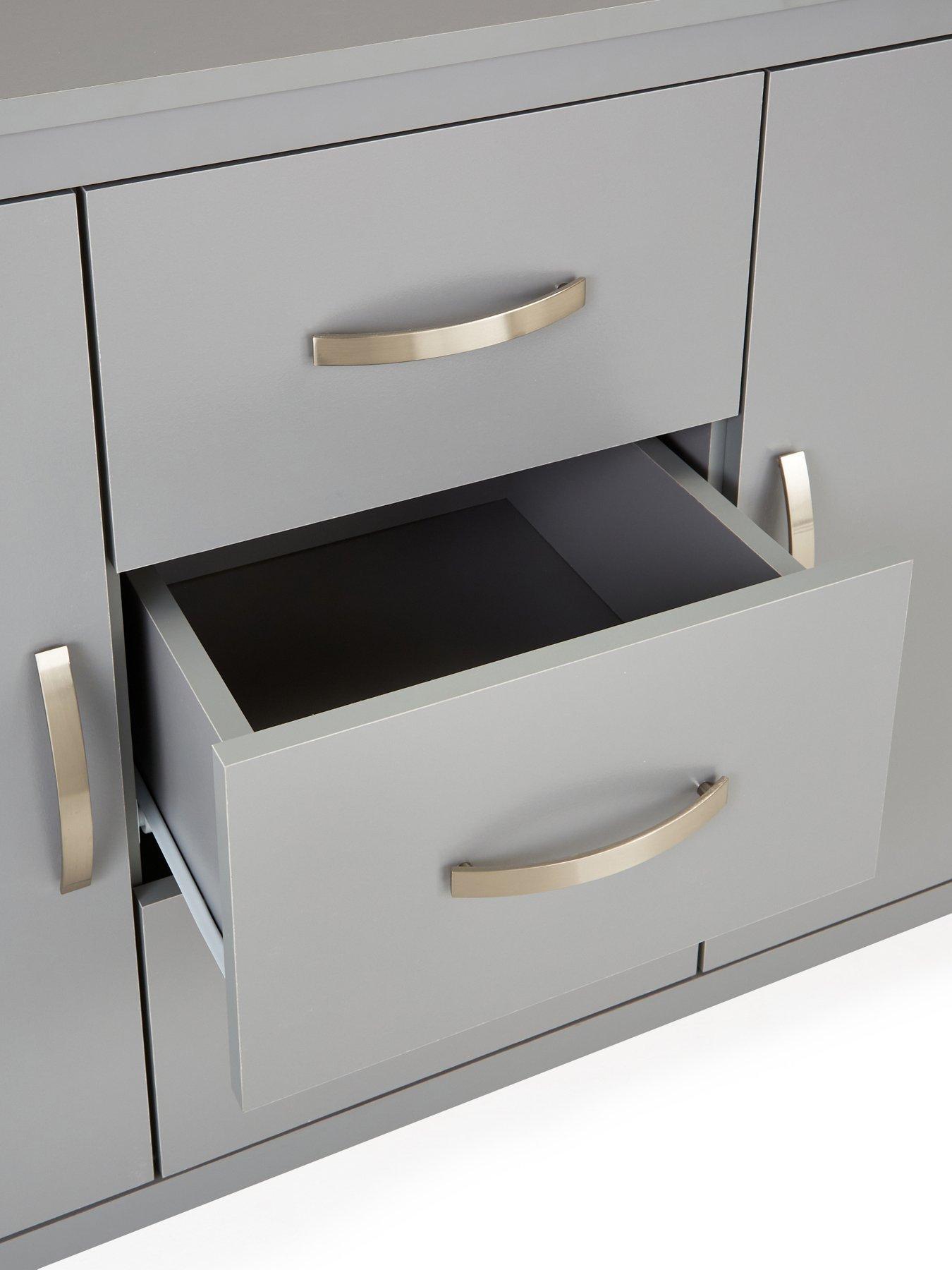 Image 7 of 7 of Very Home Ely 2&nbsp;Piece Package -&nbsp;2 Door, 3 Drawer Sideboard and TV Unit&nbsp;- Fits up to 43 inch TV - Grey