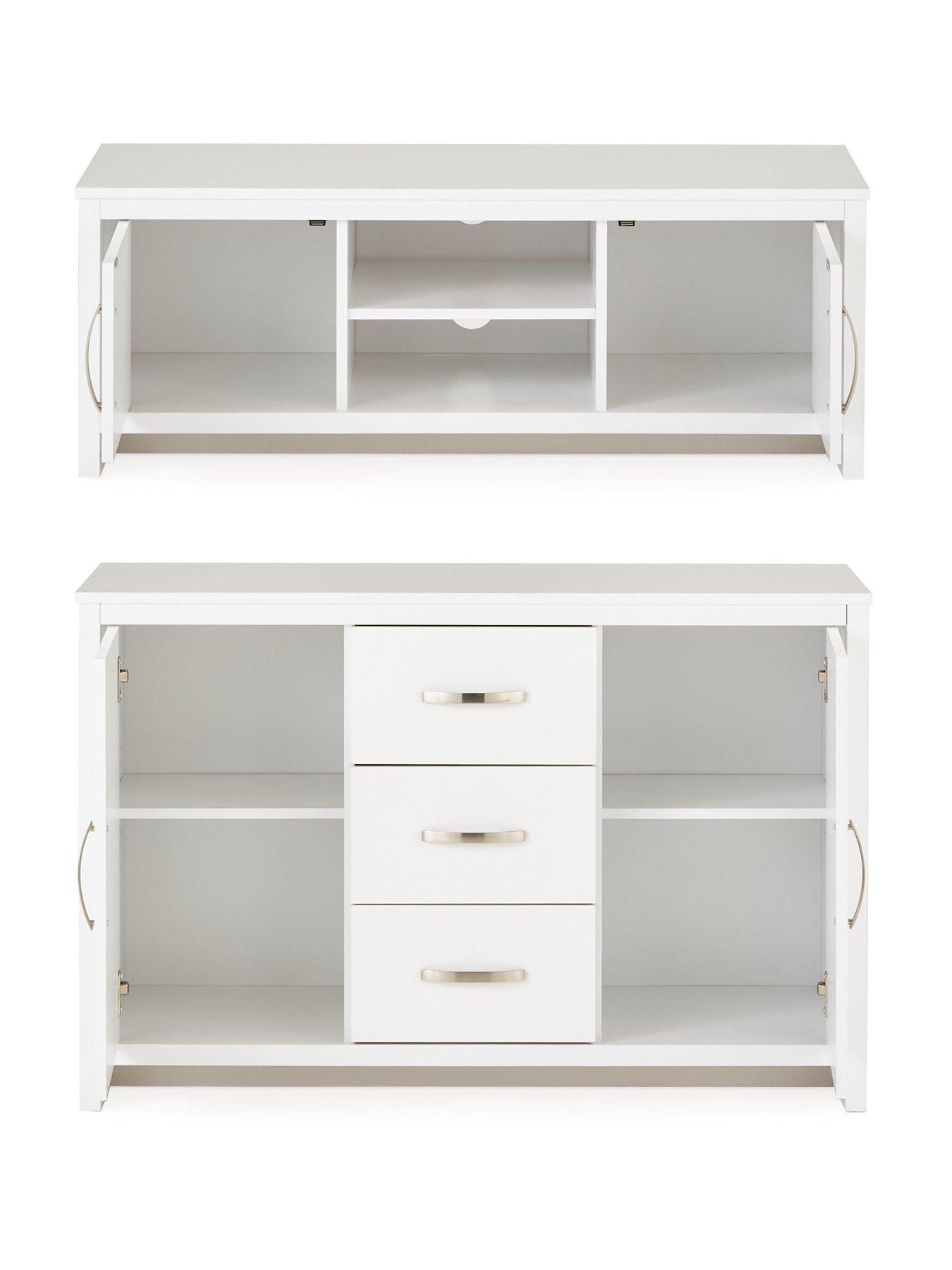  image of very-home-ely-2-piece-package-2-door-3-drawer-sideboard-and-tv-unitnbsp--white