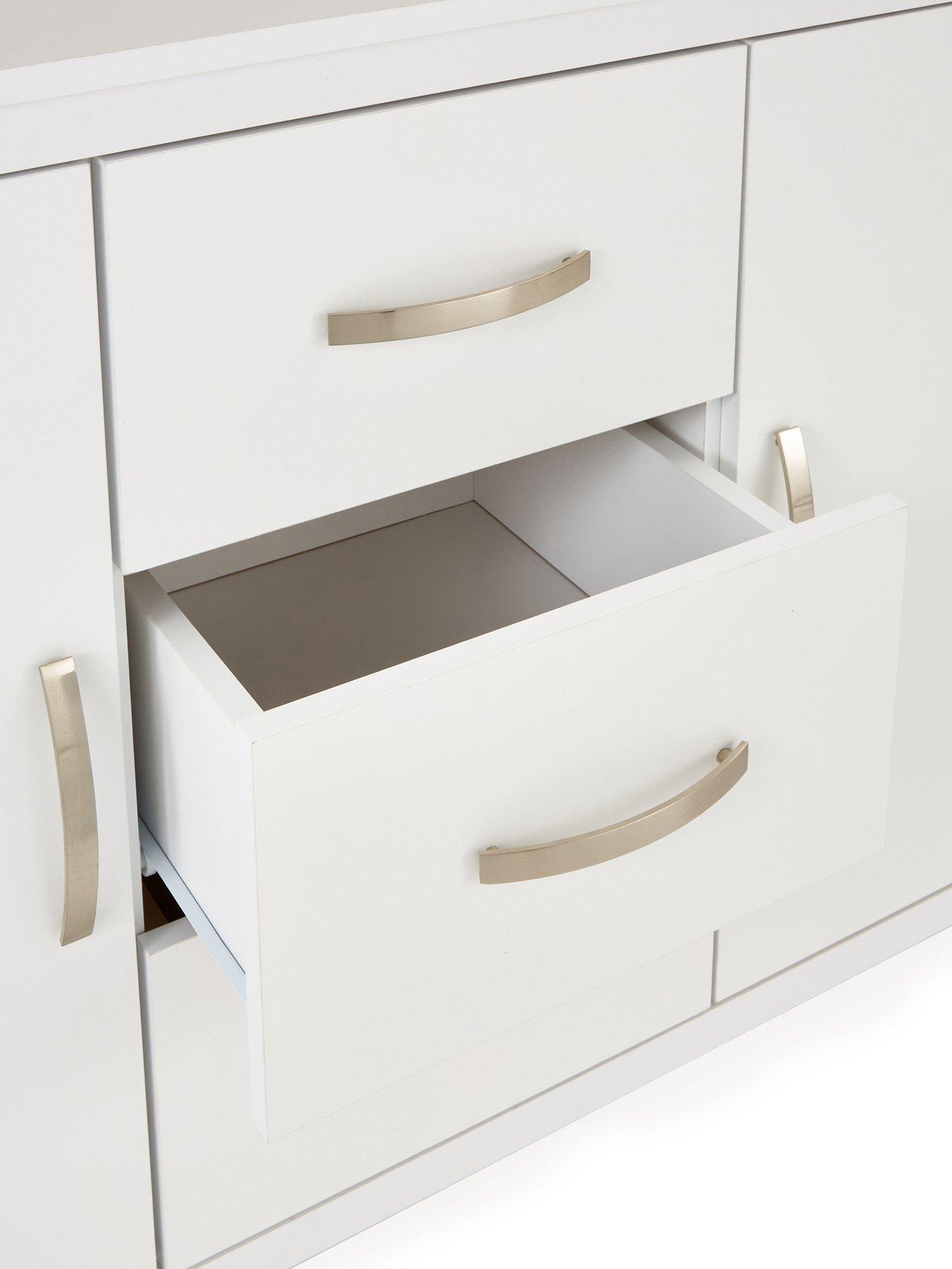 Image 7 of 7 of Very Home Ely 2 Piece Package - 2 Door, 3 Drawer Sideboard and TV Unit&nbsp;- White