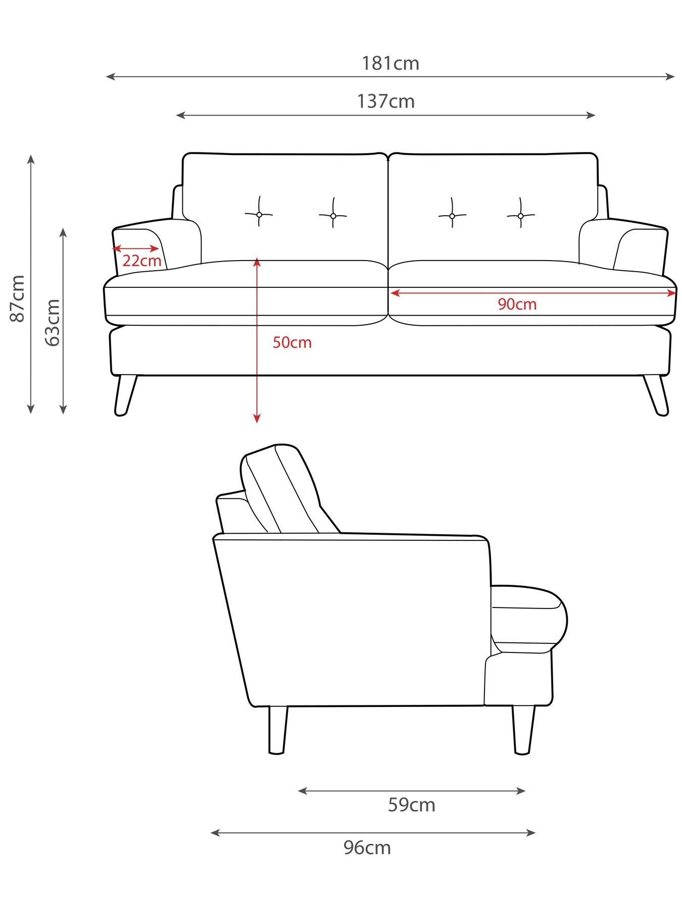 Image 7 of 7 of Very Home Malmo 2 Seater Fabric Sofa&nbsp;- Made in the UK
