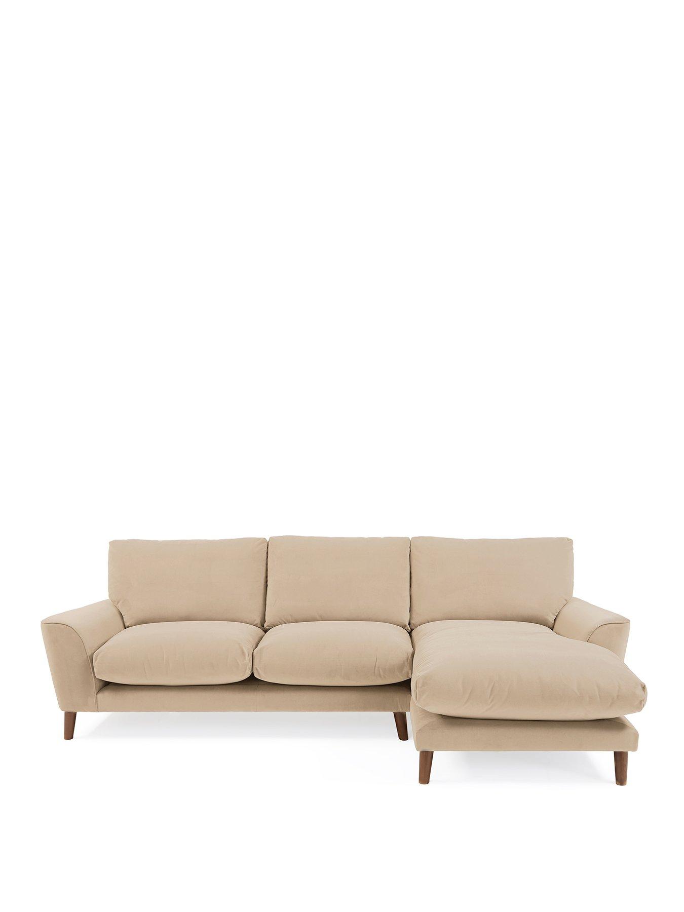 Image 2 of 7 of Very Home Astrid Velvet Right Hand Chaise Sofa&nbsp;- FSC&reg; Certified