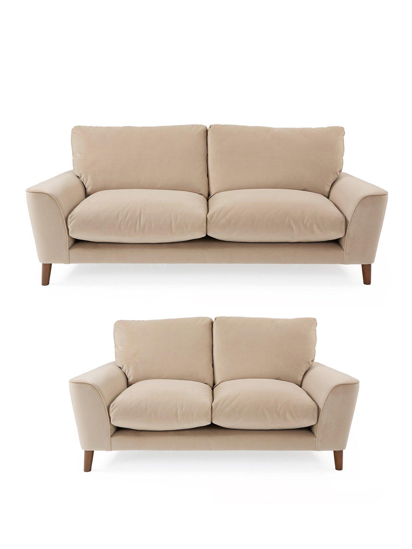 The Very Collection Astrid Velvet 3 + 2 Seater Sofa Set (Buy  &  SAVE!)