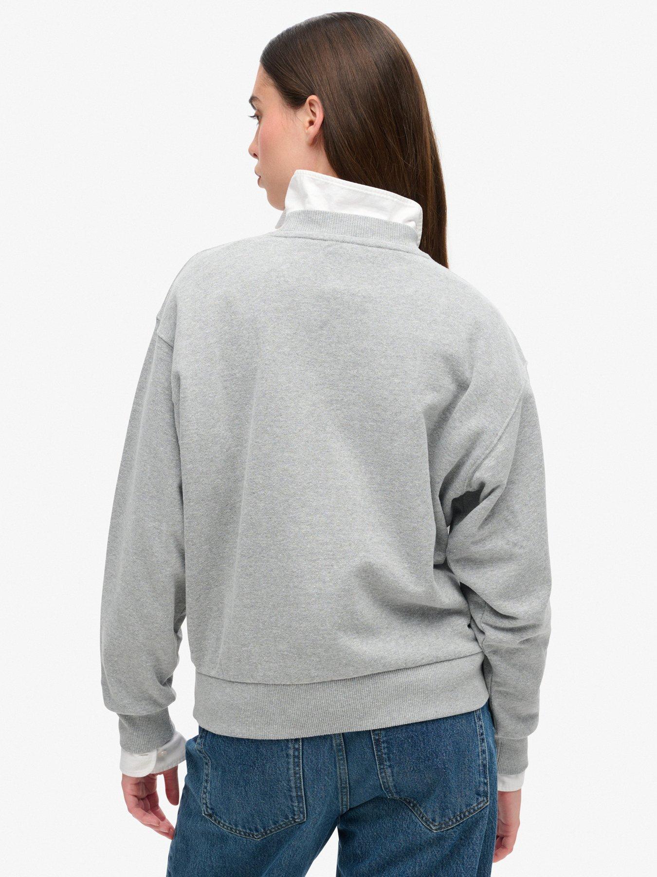 Image 2 of 6 of Superdry College Script Loose Sweatshirt - Grey