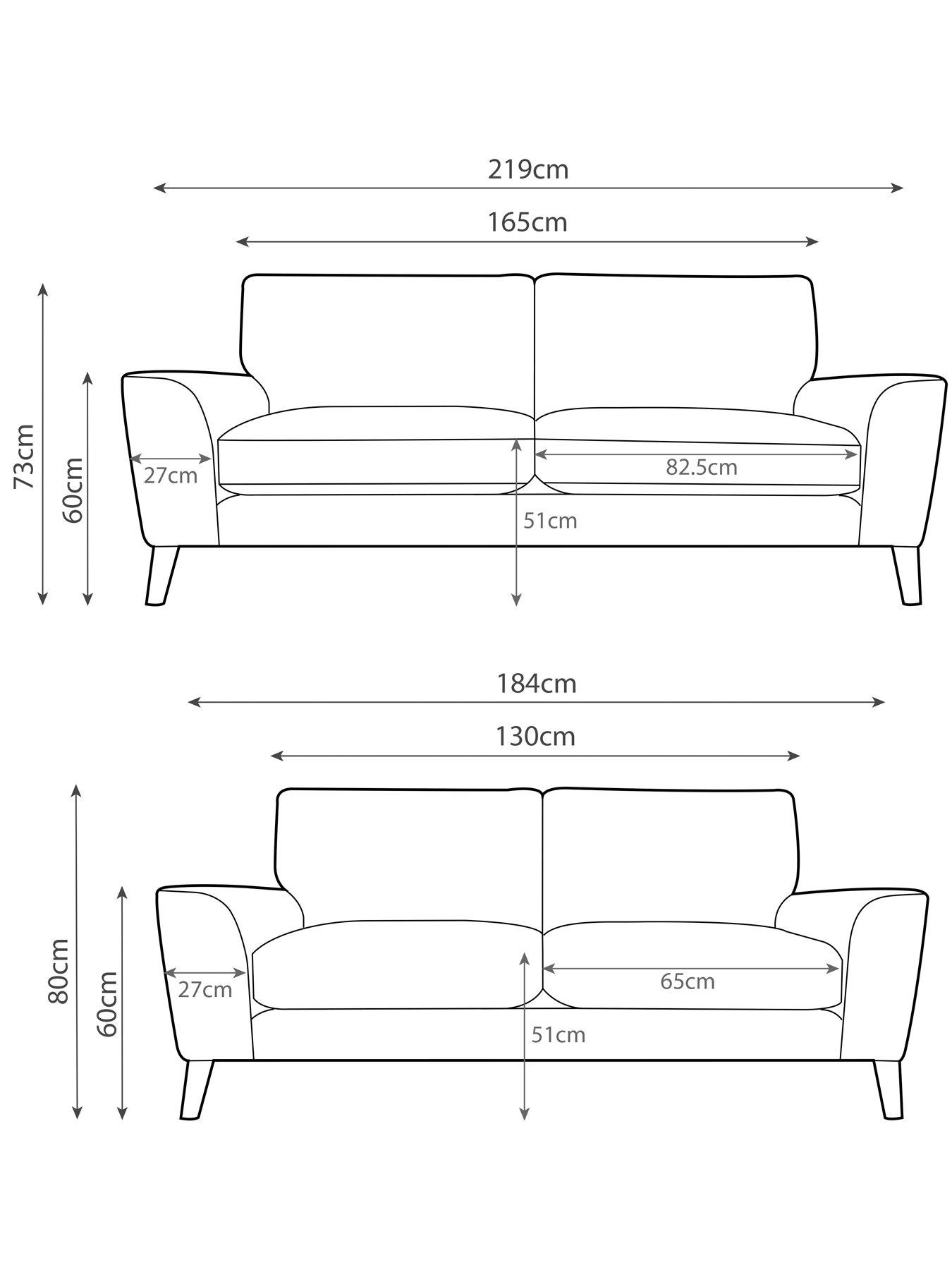 Image 7 of 7 of Very Home Astrid 3 + 2 Seater Fabric Sofa Set (Buy &amp; SAVE!)&nbsp;- Made in the UK
