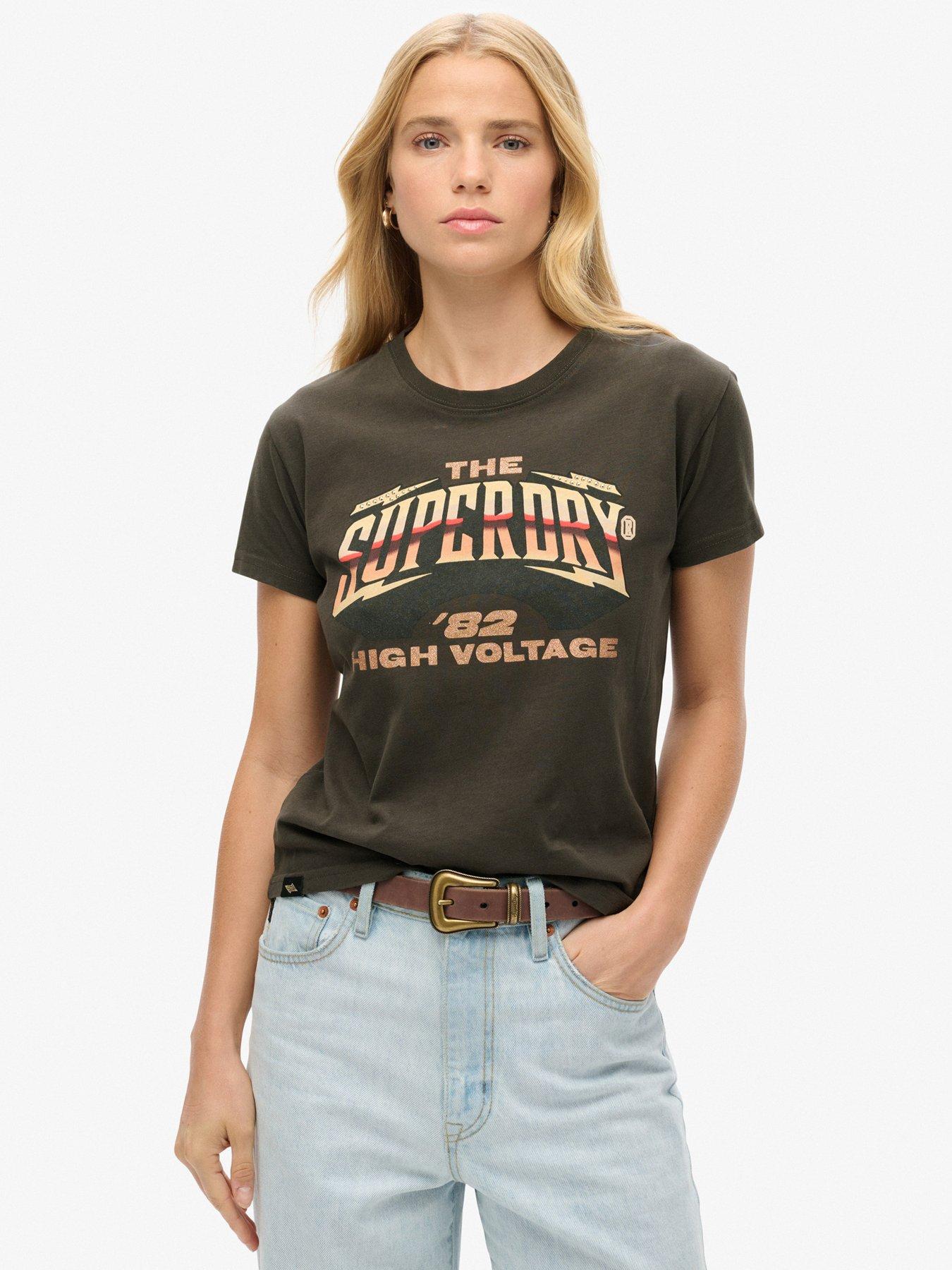 undefined 70s Rock Band Cap Sleeve T-Shirt - Black