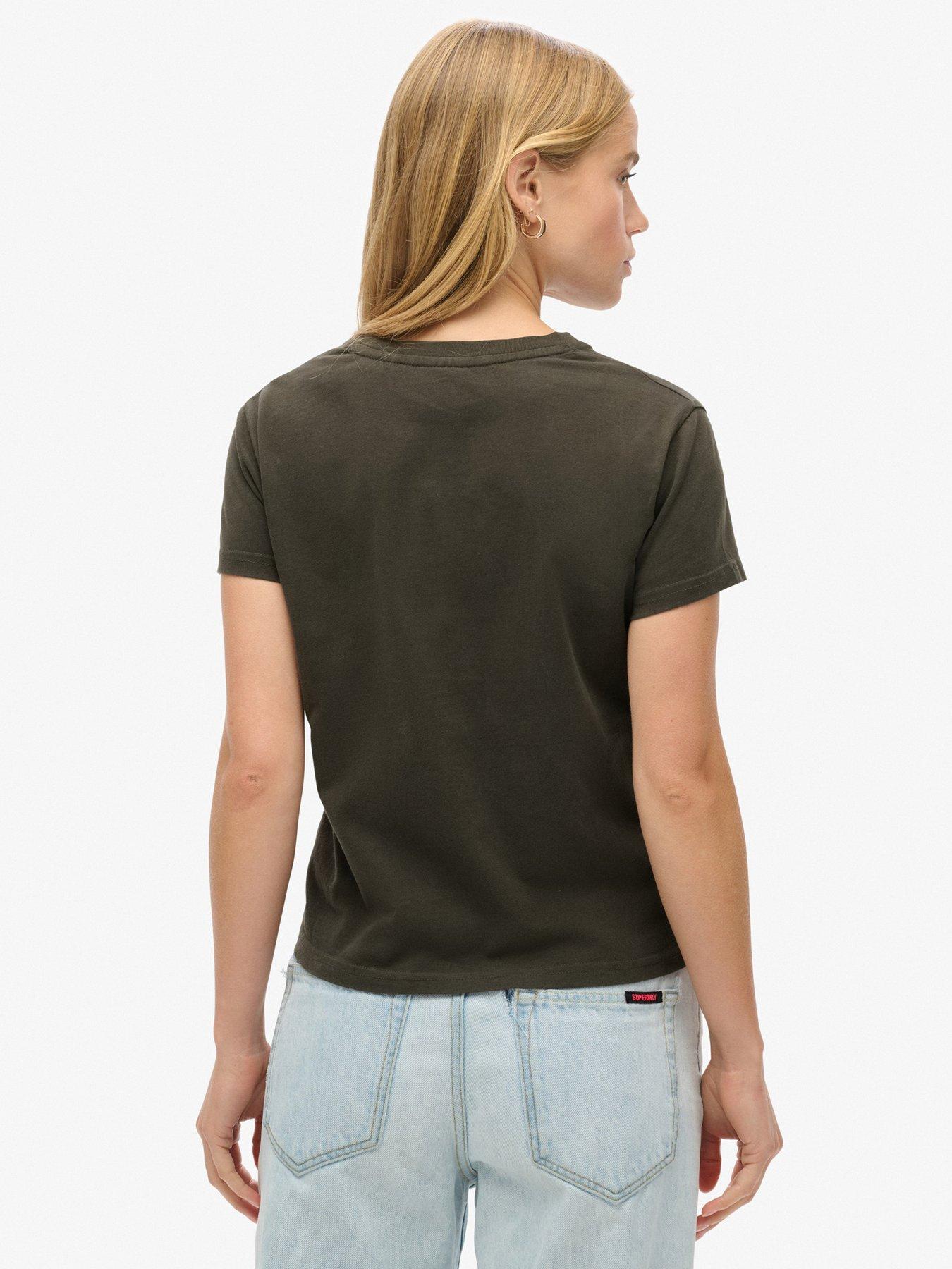 Image 2 of 5 of Superdry 70s Rock Band Cap Sleeve T-Shirt - Black
