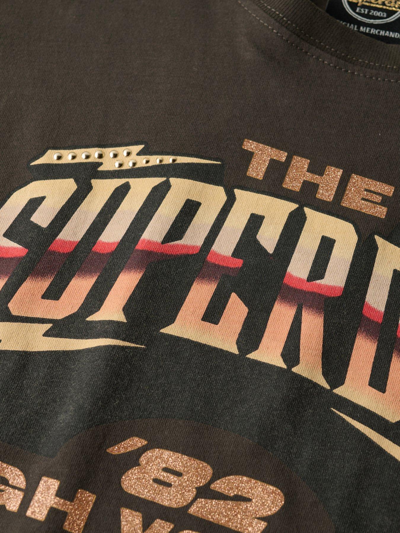 Image 5 of 5 of Superdry 70s Rock Band Cap Sleeve T-Shirt - Black