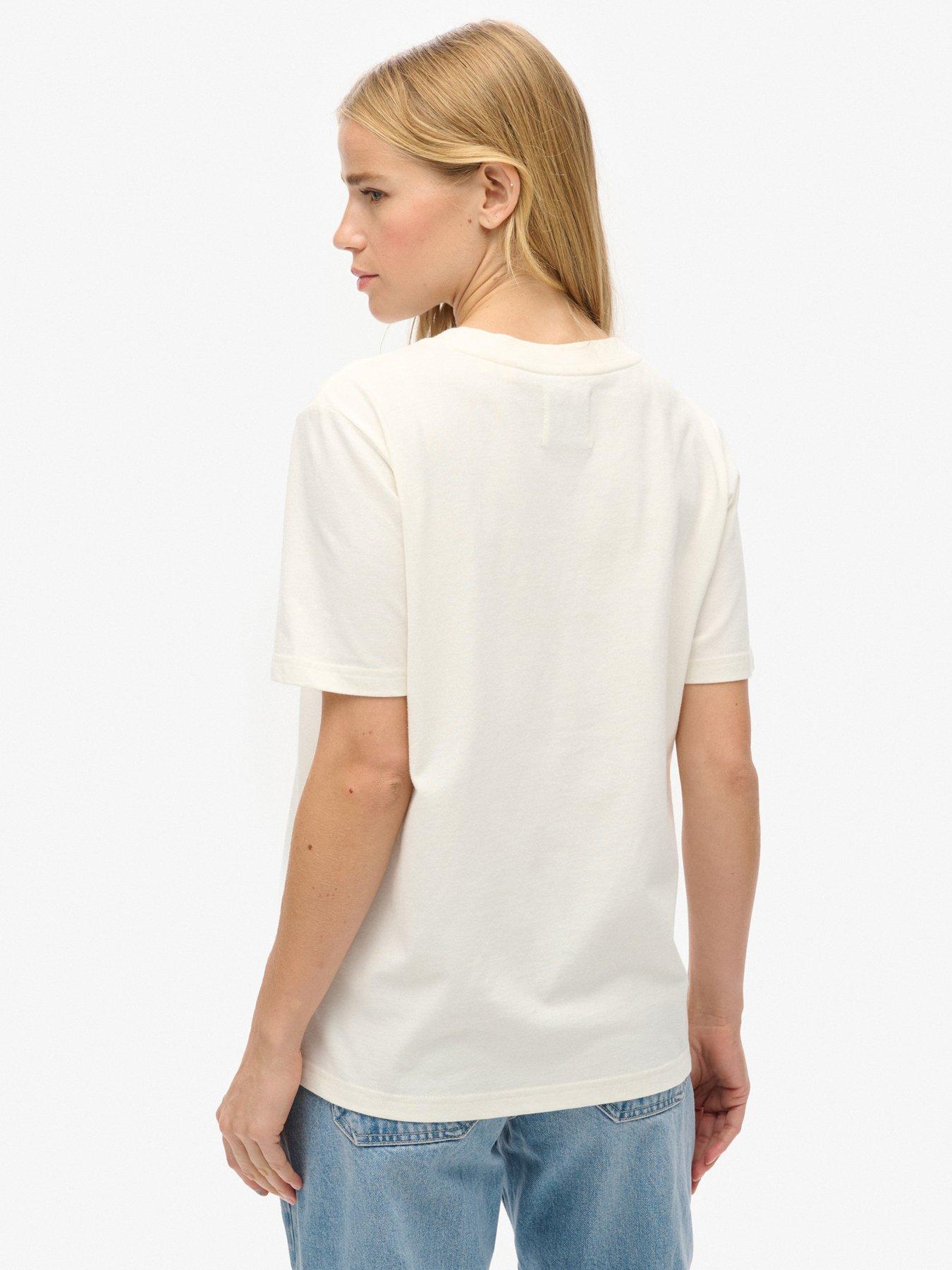  image of superdry-embossed-logo-relaxed-t-shirt-white