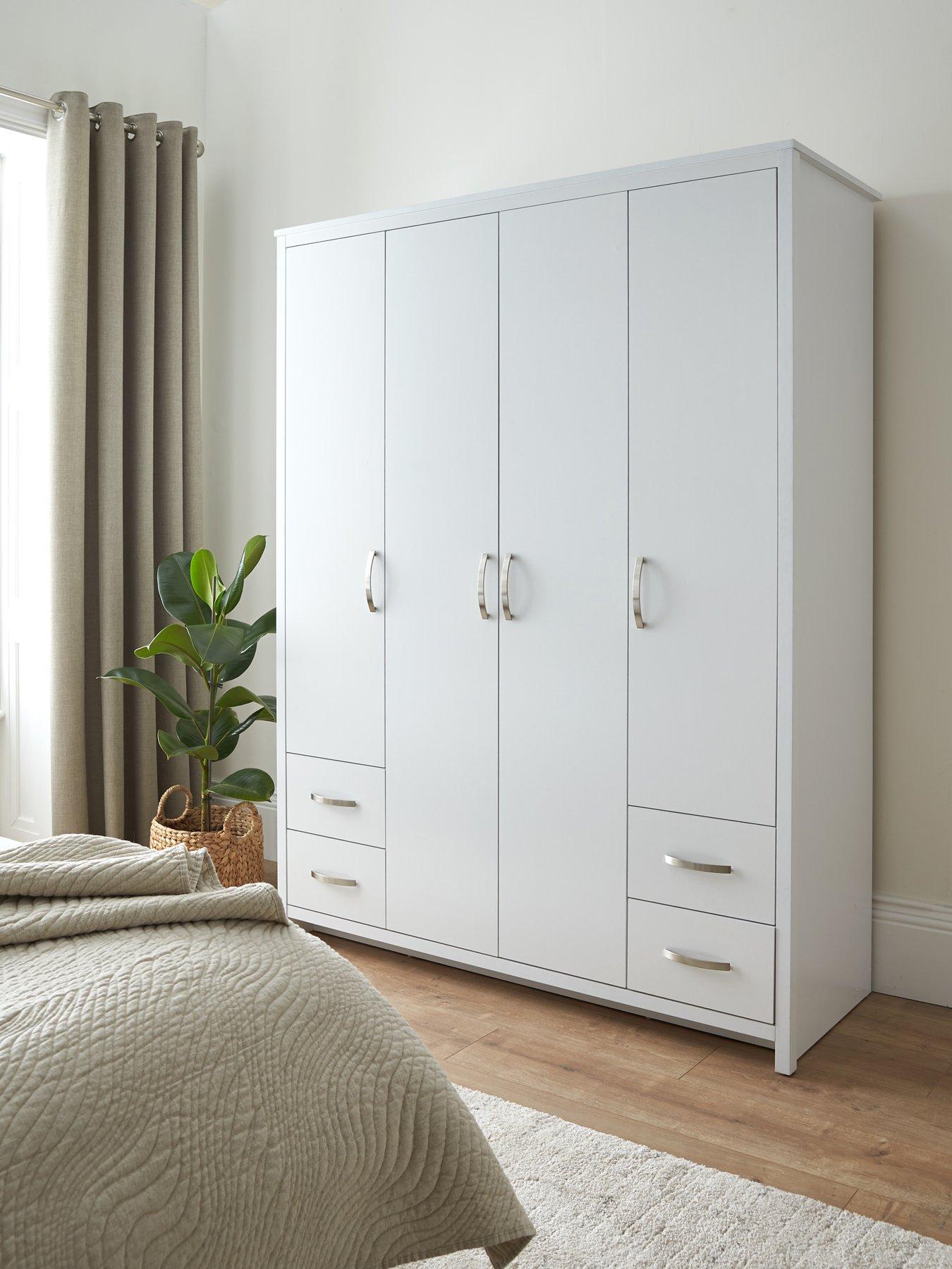 front image of the-very-collection-ely-4-door-4-drawer-wardrobe