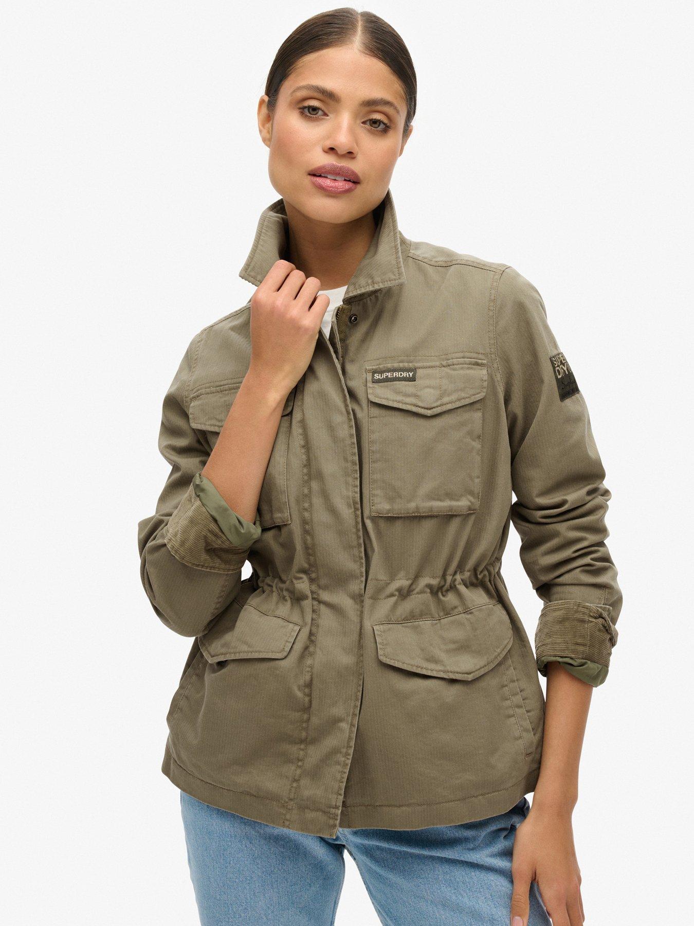 undefined Embroidered Military Jacket - Green