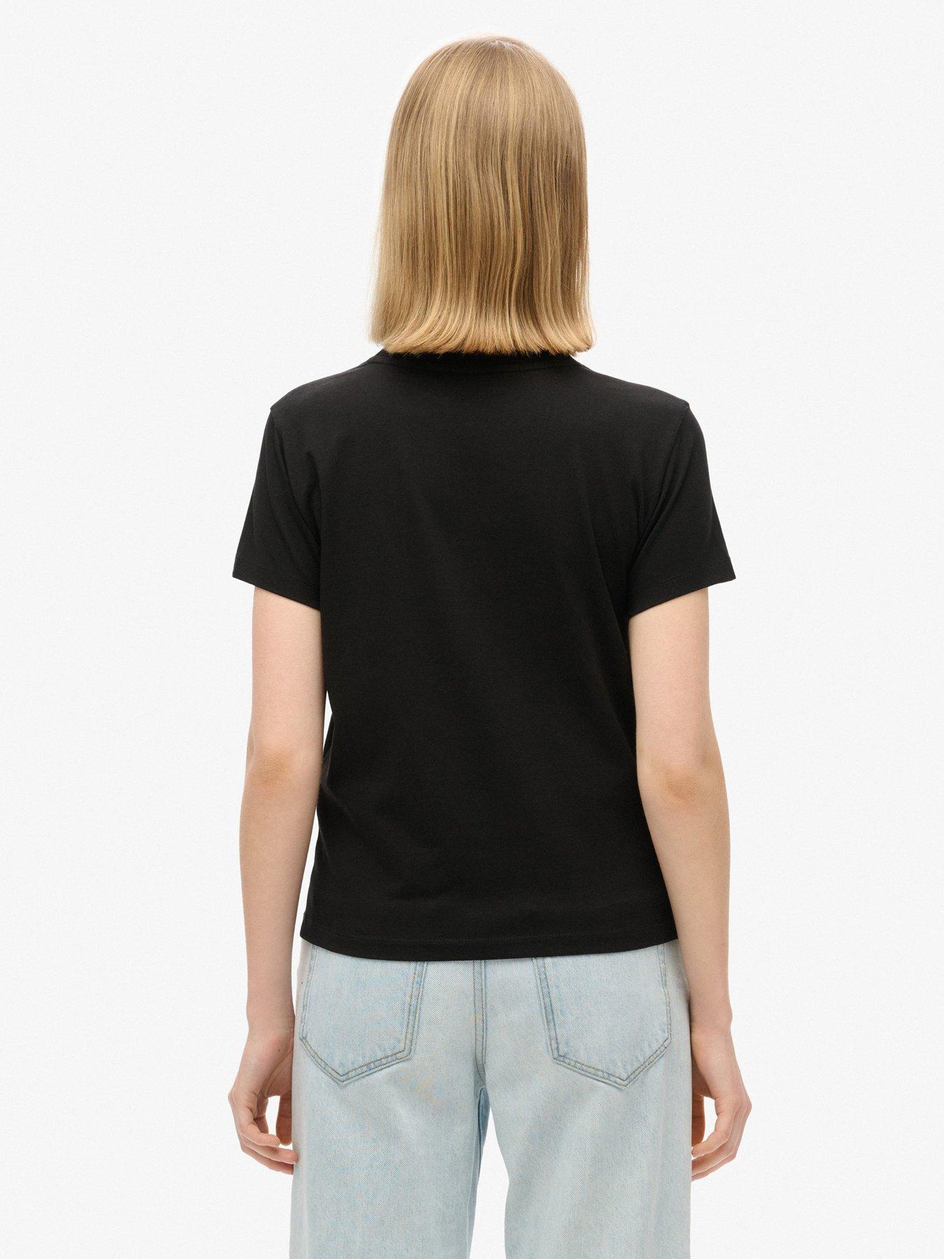 Image 2 of 5 of Superdry Core Logo City Fitted T-Shirt - Black