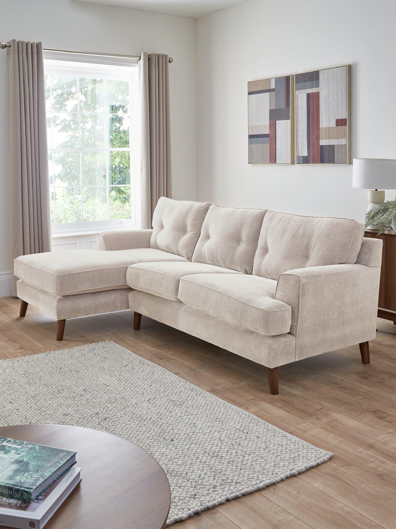 Very Home Malmo Fabric Left Hand 3 Seater Chaise Sofa - FSC® Certified - Made to Order in the UK