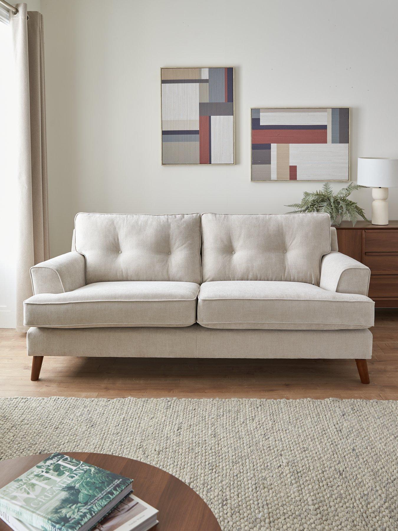 undefined Malmo 4 Seater Fabric Sofa - Made in the UK