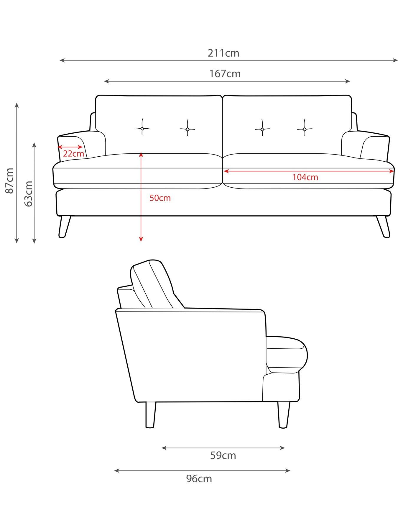 Image 7 of 7 of Very Home Malmo 4 Seater Fabric Sofa&nbsp;- Made in the UK
