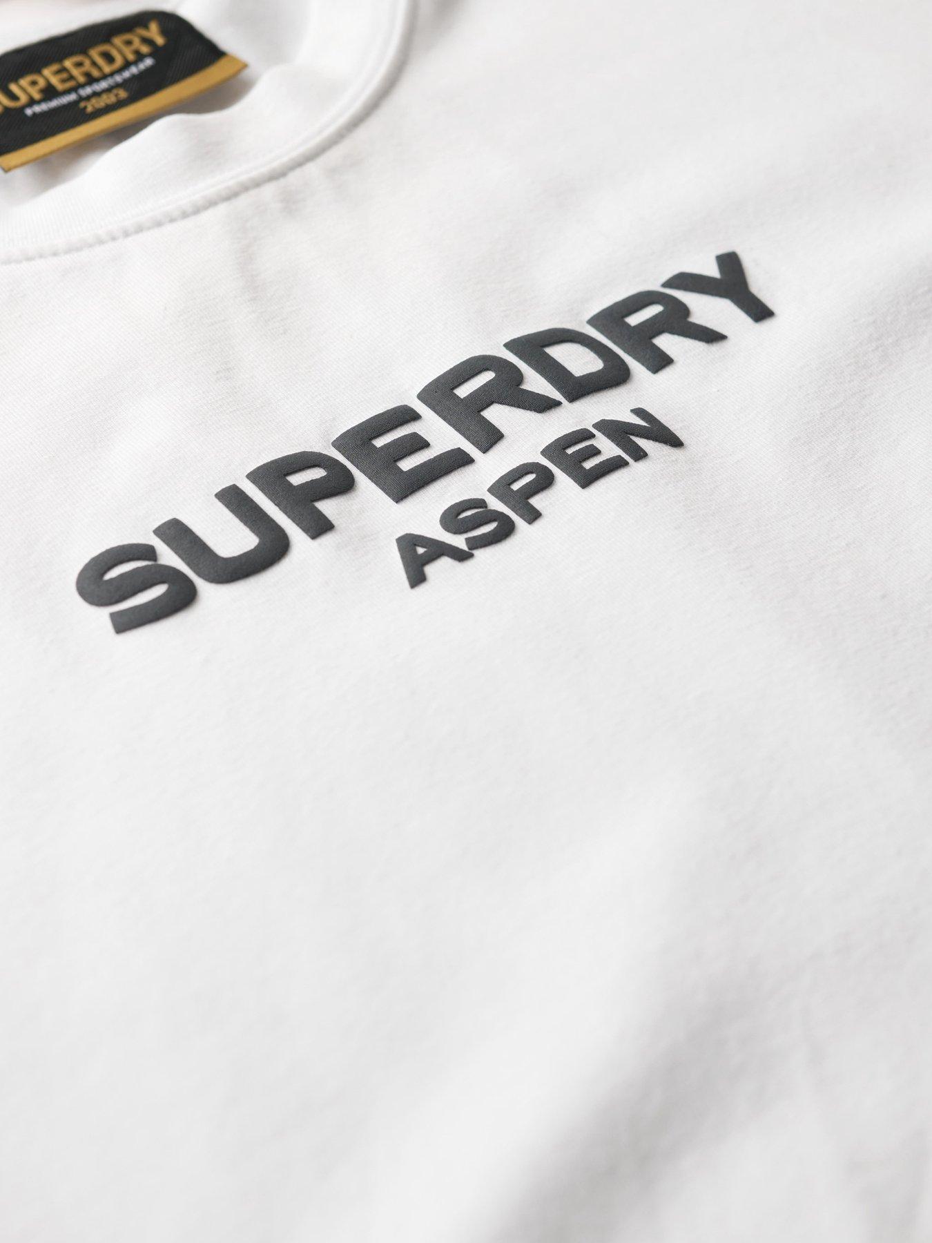  image of superdry-sport-luxe-graphic-fitted-t-shirt-white
