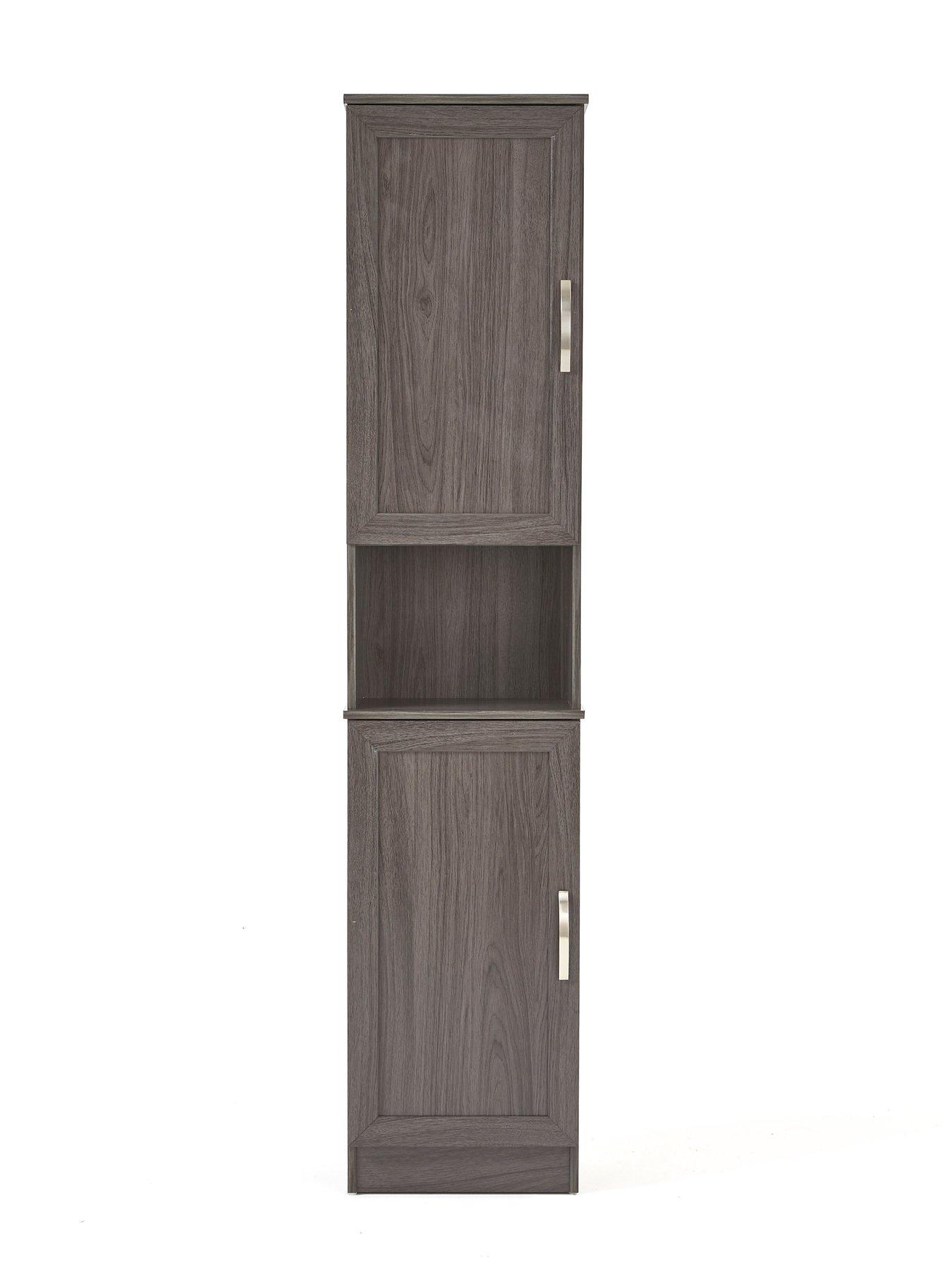  image of very-home-caledon-tall-bathroom-cabinet-grey-oak-effect