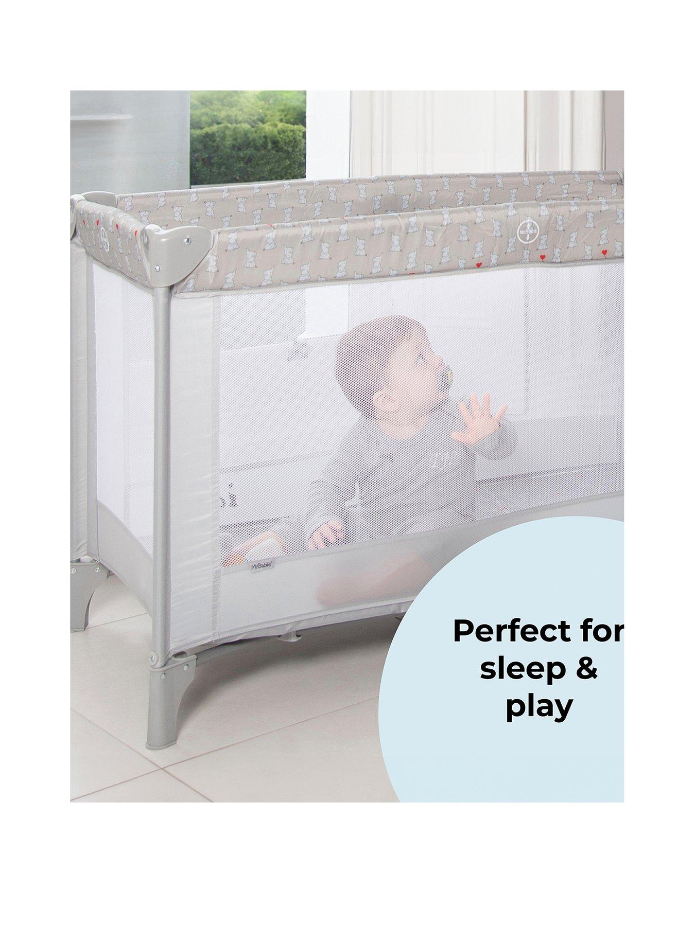 Image 2 of 8 of My Babiie MBTC1 Travel Cot - Elephants