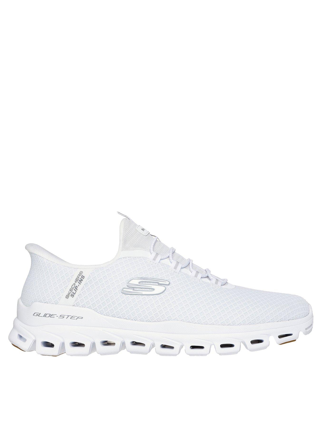 undefined Glide- Step Slip-Ins Mesh Lace Up Trainers - White