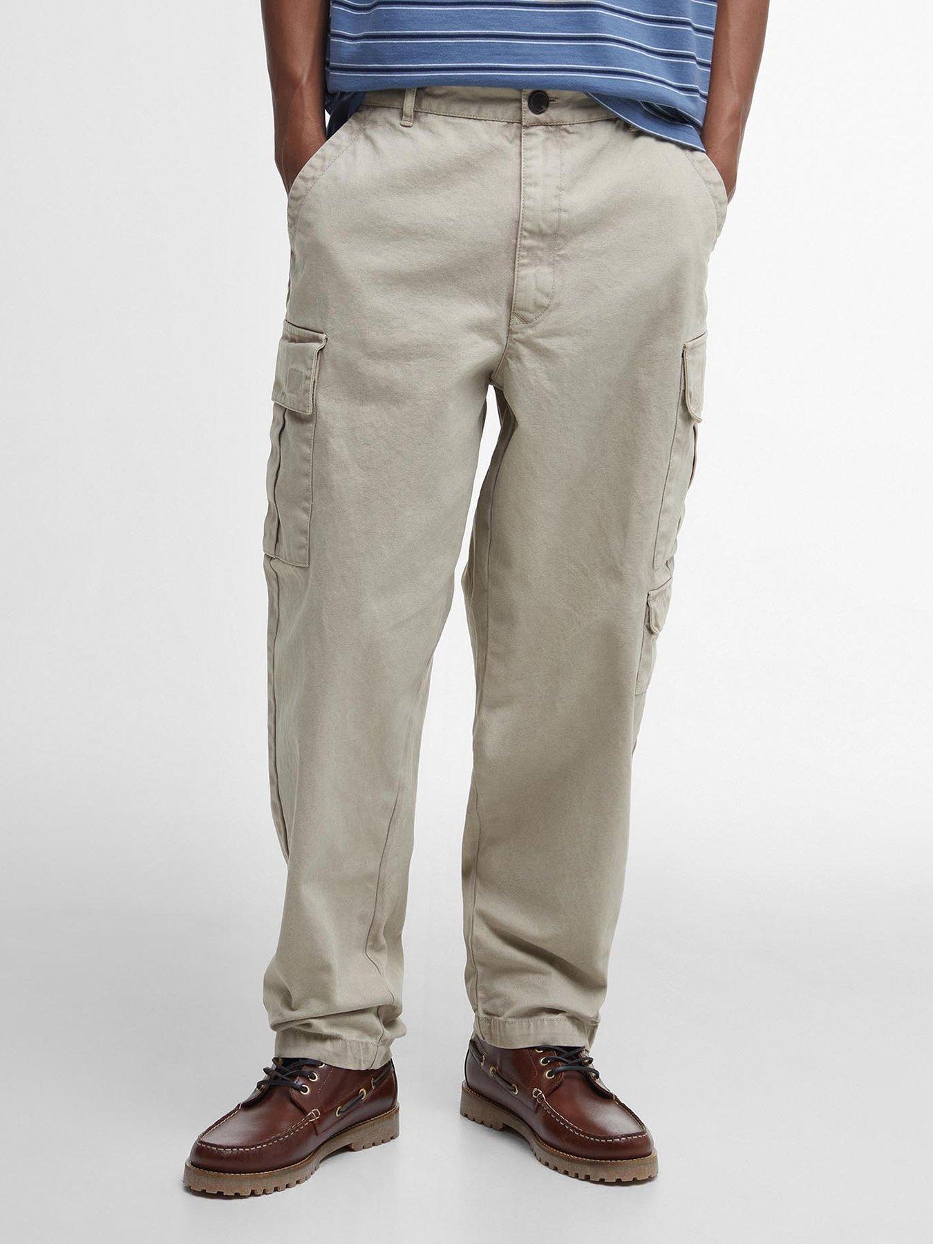 undefined Deepdale Relaxed Fit Canvas Casual Trousers - Khaki