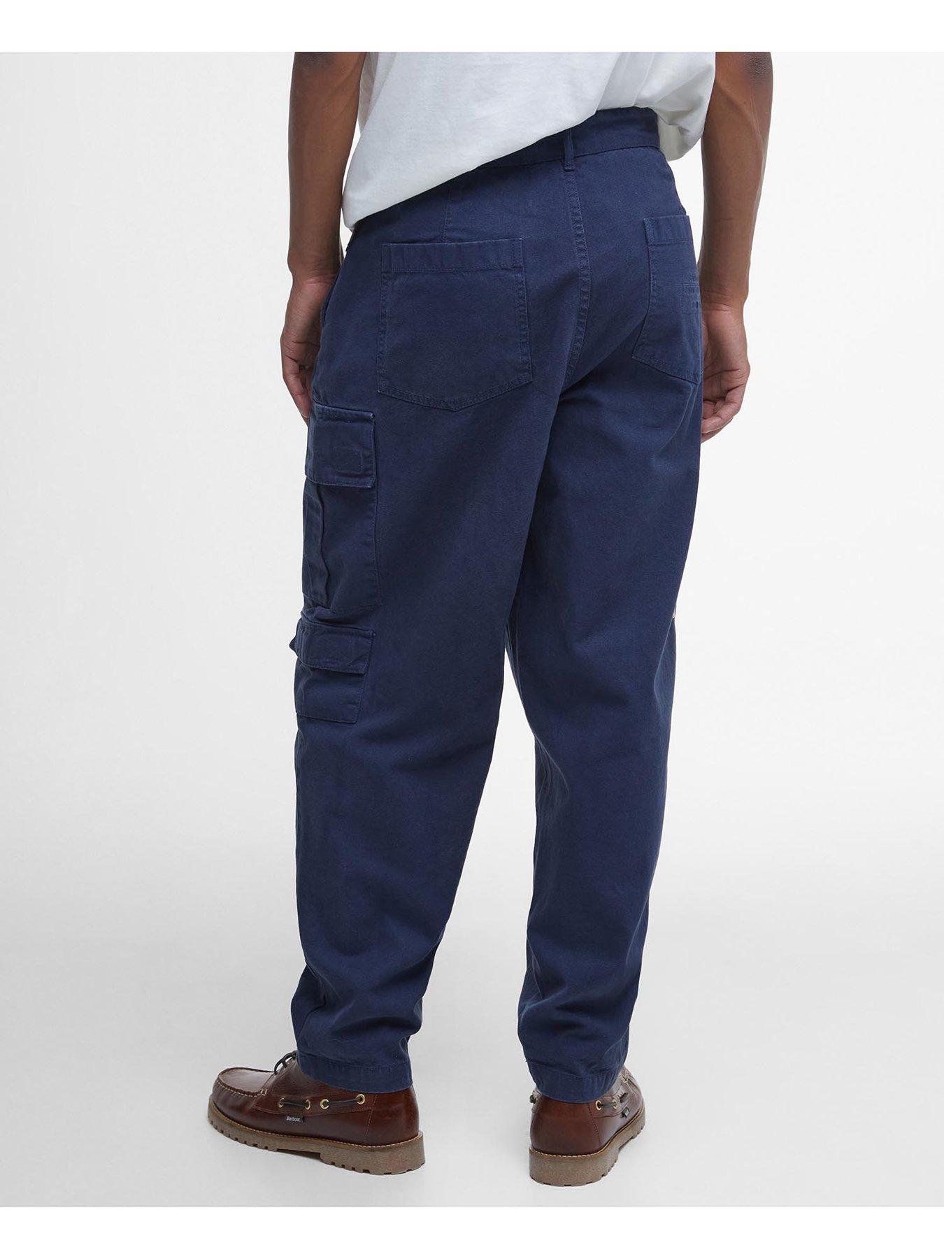 Image 2 of 6 of Barbour Deepdale Relaxed Fit Canvas Casual Trousers - Navy