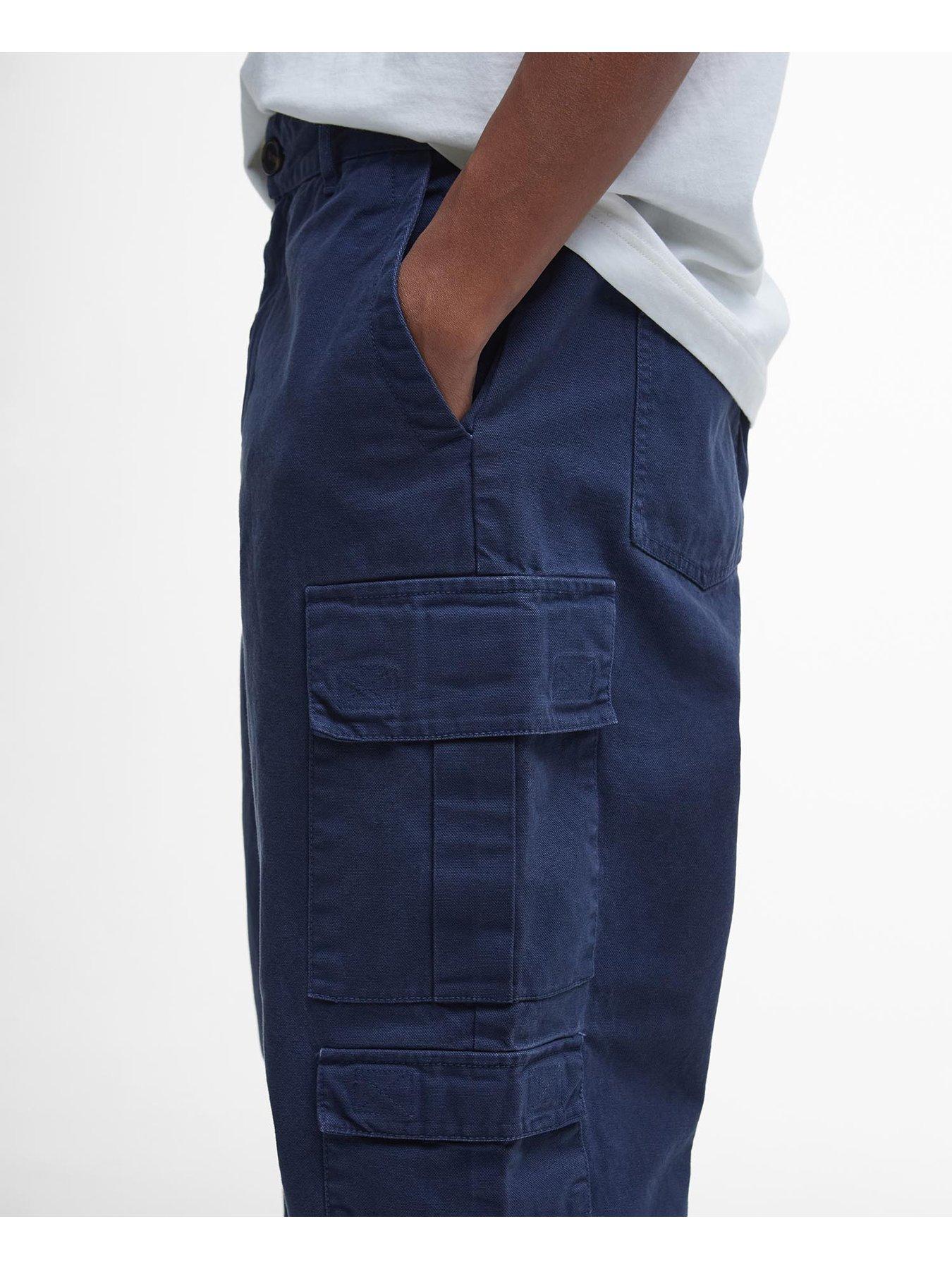 Image 5 of 6 of Barbour Deepdale Relaxed Fit Canvas Casual Trousers - Navy