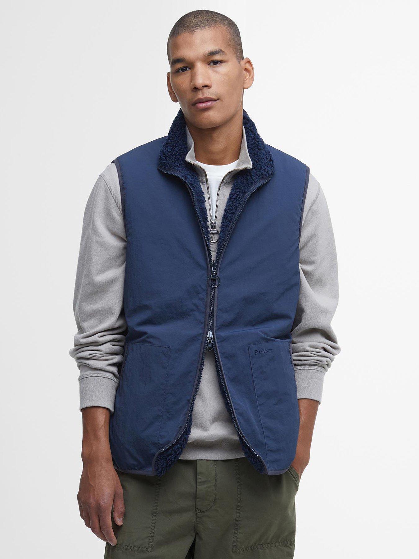Image 1 of 6 of Barbour Reversible Fleece Gilet - Navy