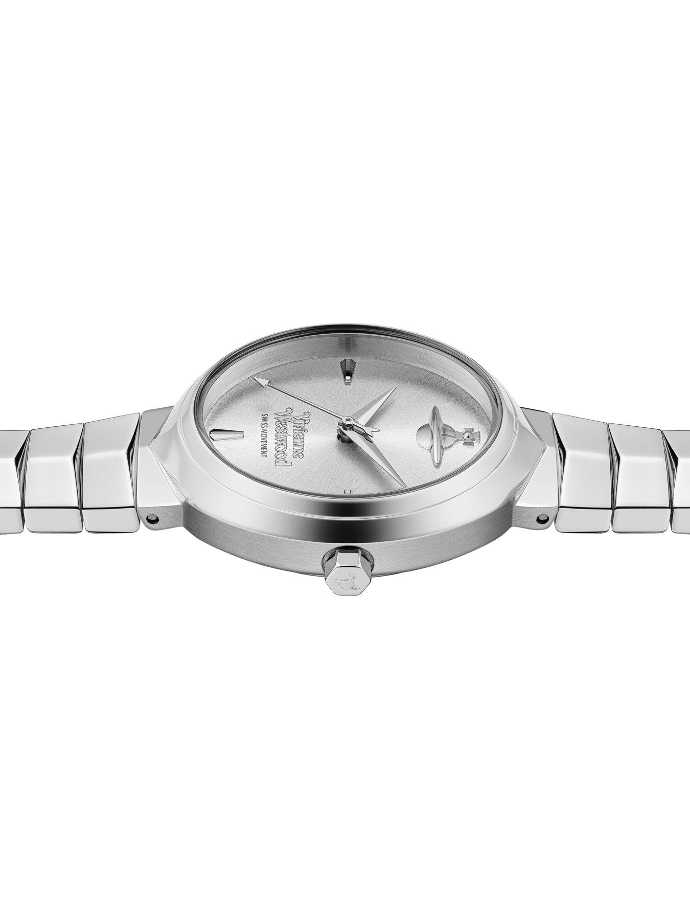 Image 3 of 6 of Vivienne Westwood Armour Quartz Watch with Silver Dial and Stainless Steel Bracelet